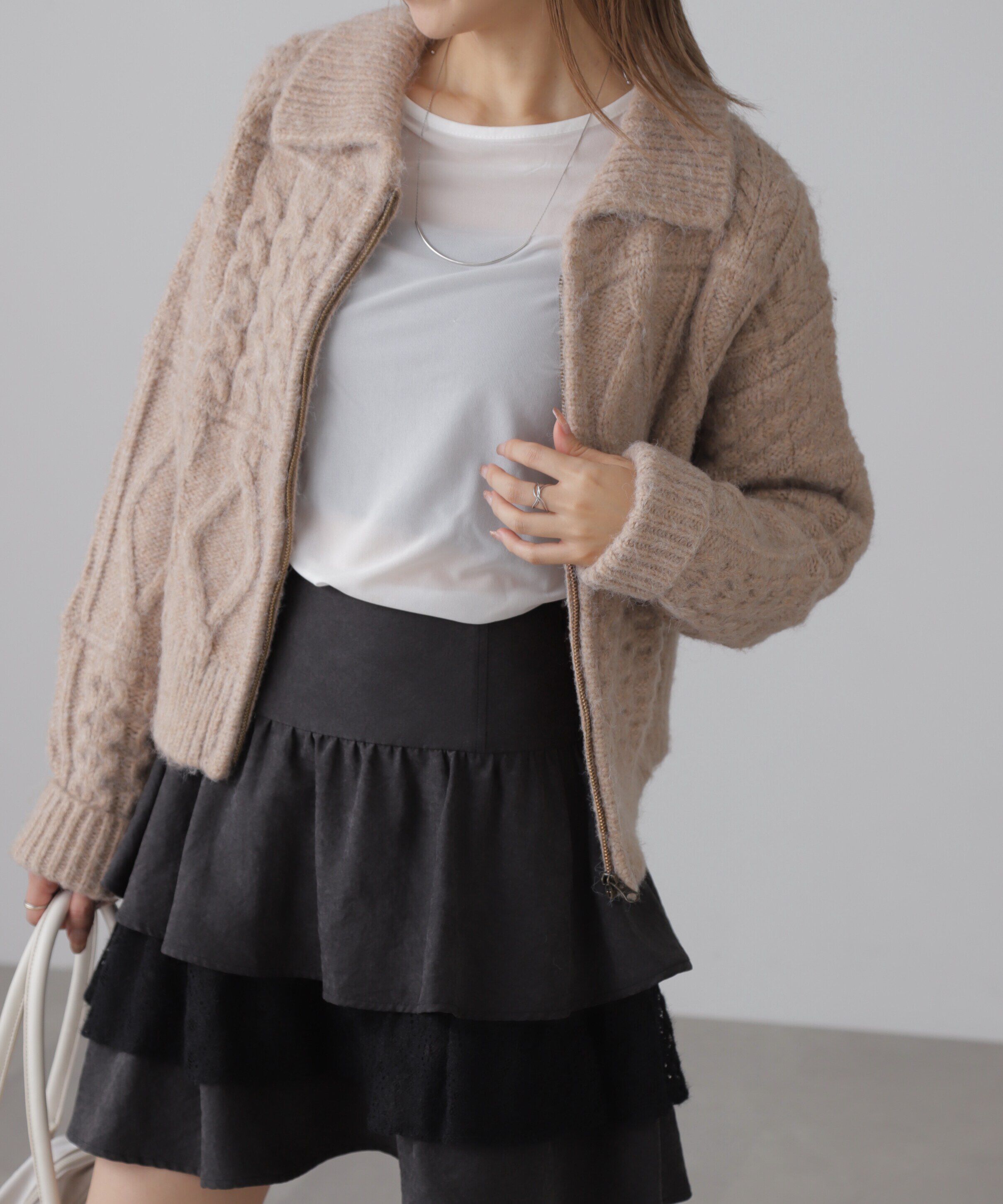  「ジャガードニットブルゾン」|ブルゾン・スタジャン|