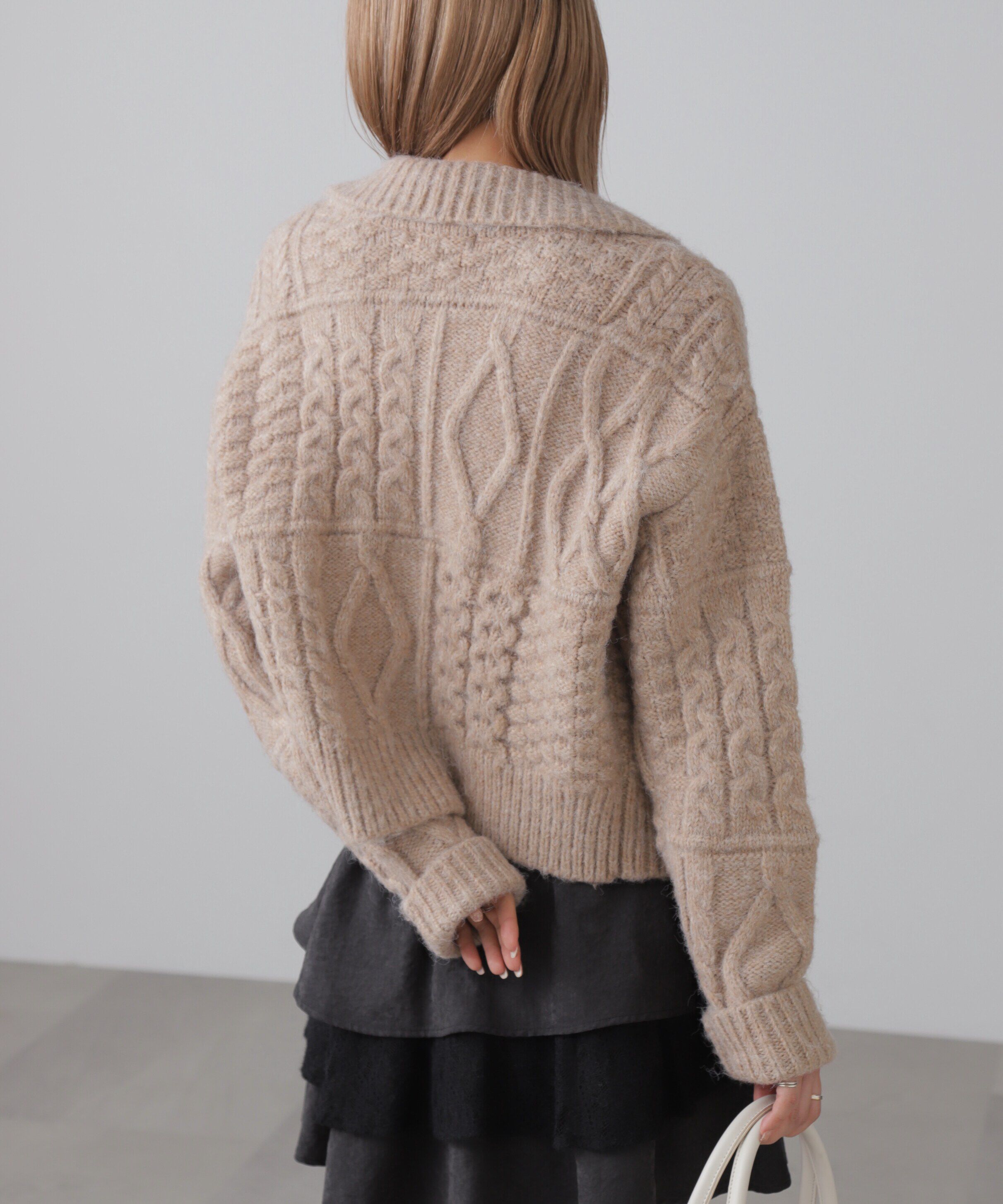  「ジャガードニットブルゾン」|ブルゾン・スタジャン|