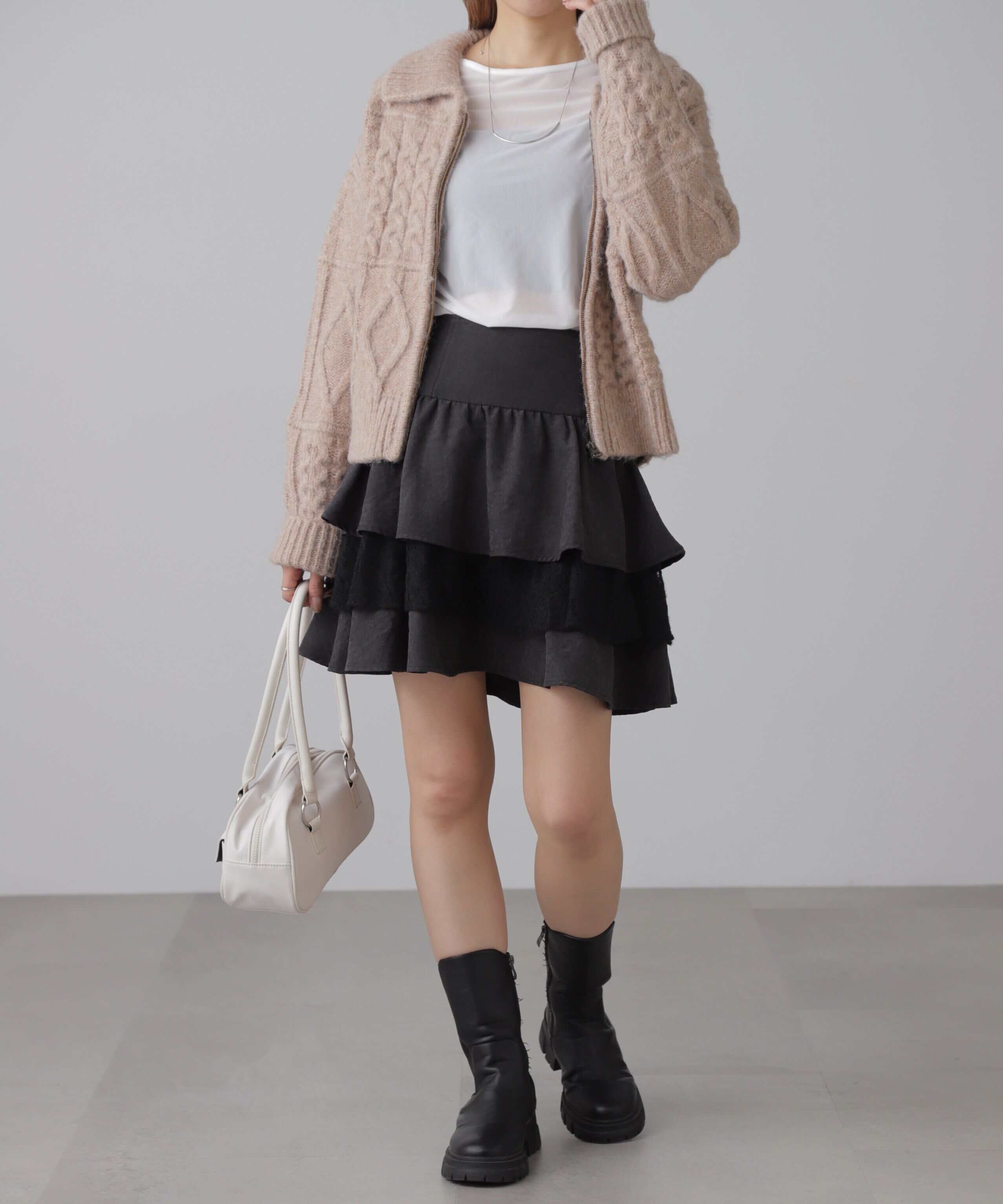  「ジャガードニットブルゾン」|ブルゾン・スタジャン|