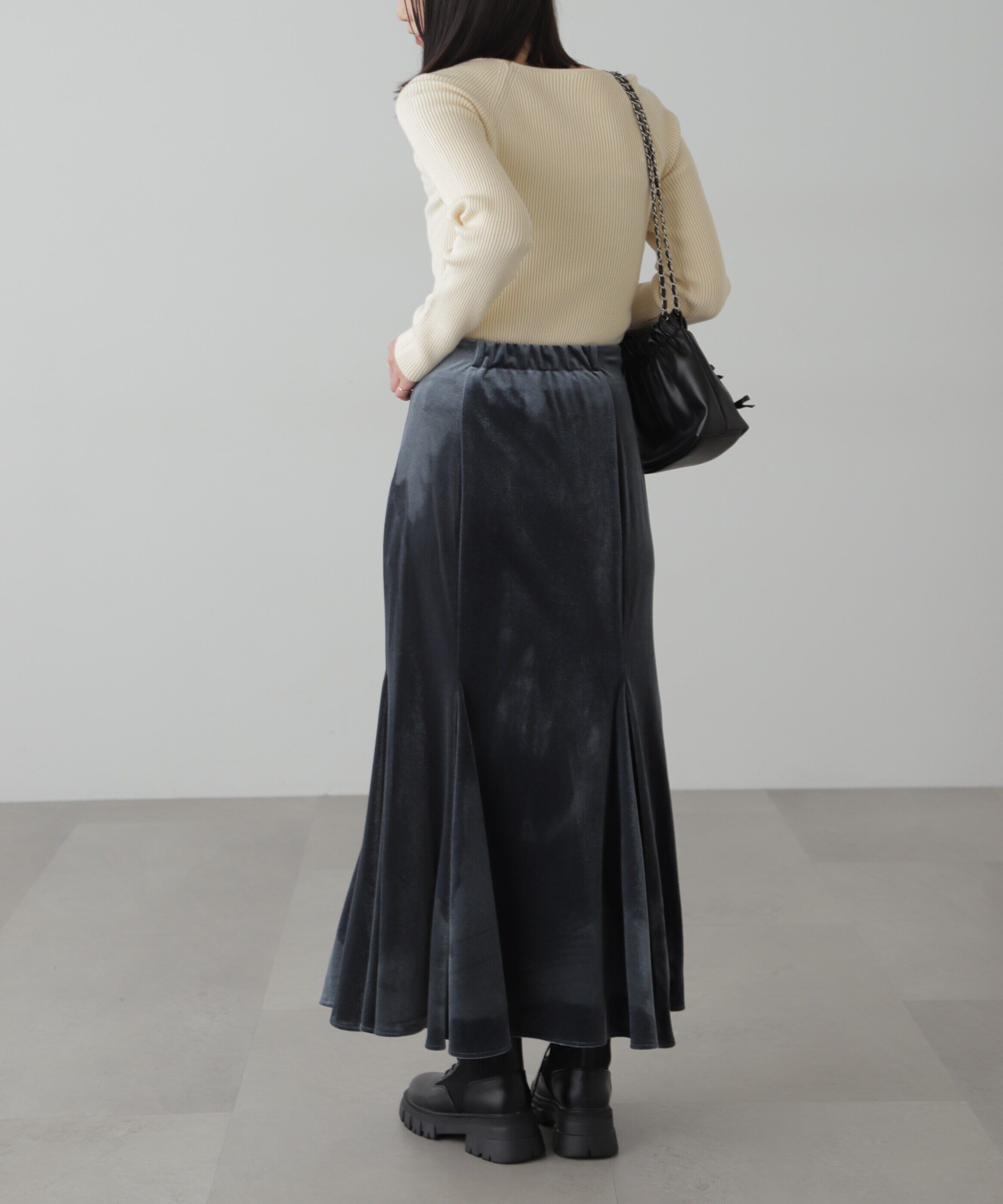  「クルーネックカッティングニット」|ニット・セーター|