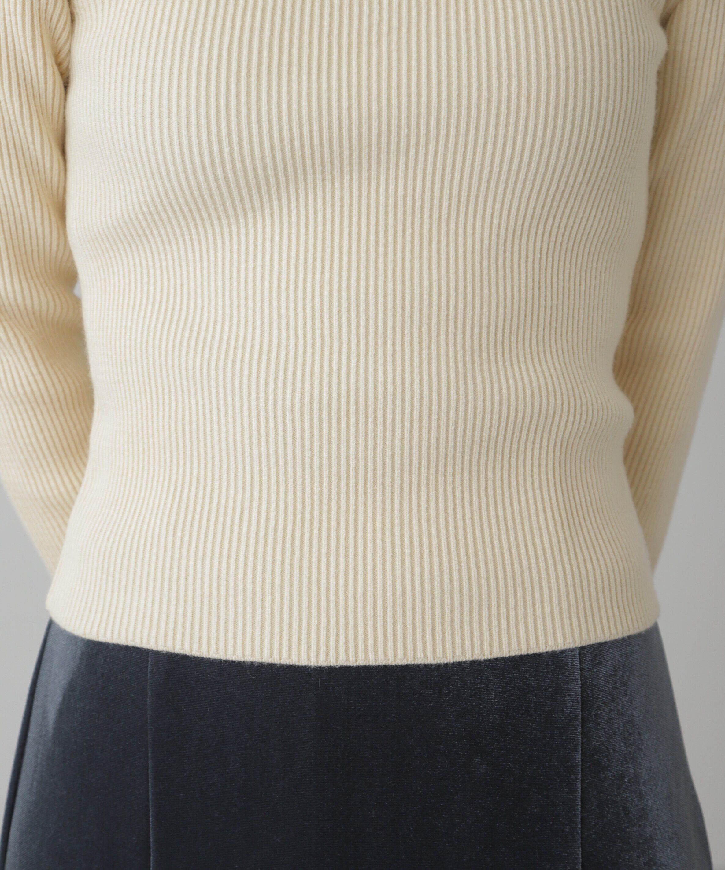  「クルーネックカッティングニット」|ニット・セーター|