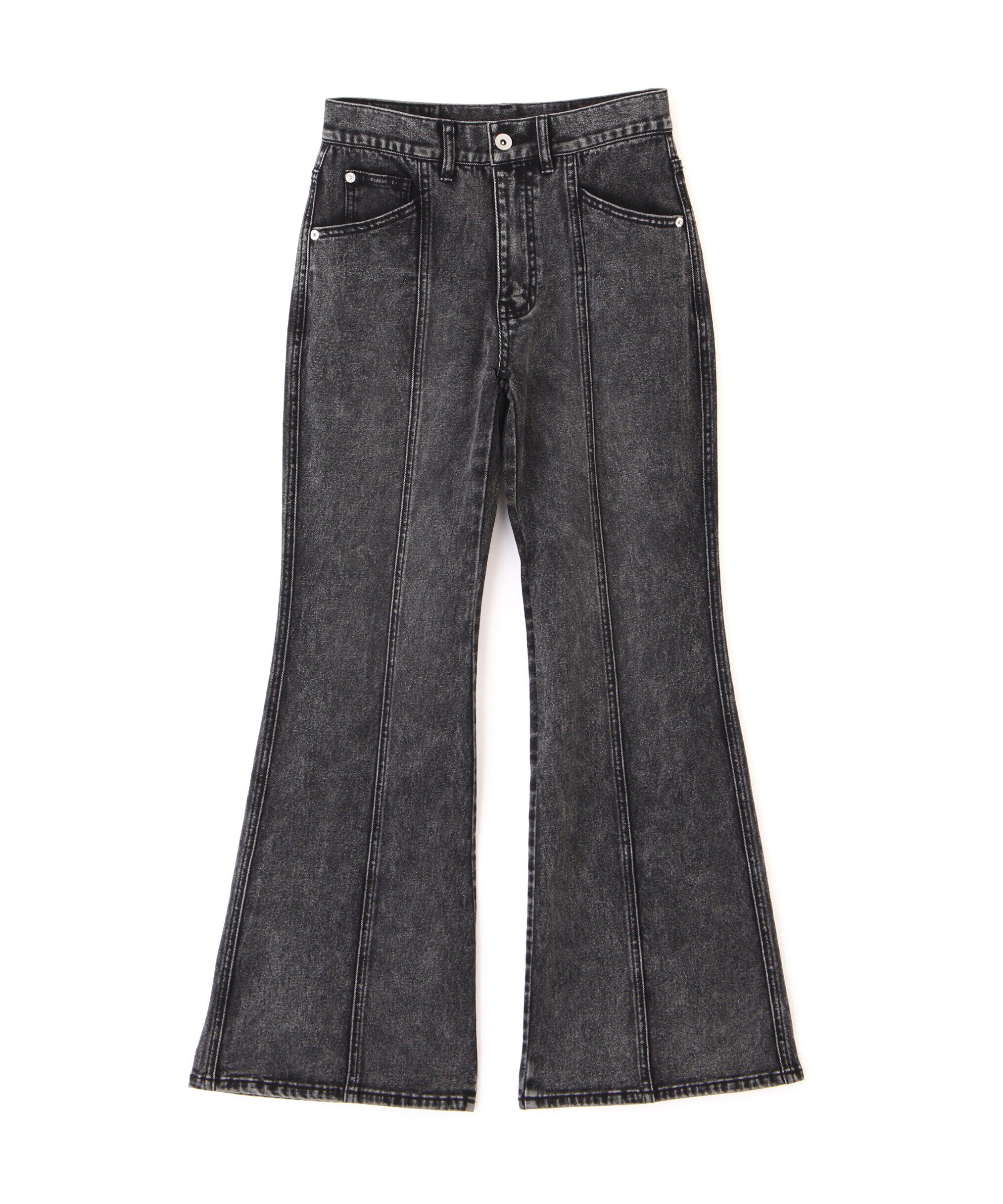  「[低身長サイズ/Sシリーズ]フロントシームフレアストレッチデニムパンツ」|その他|