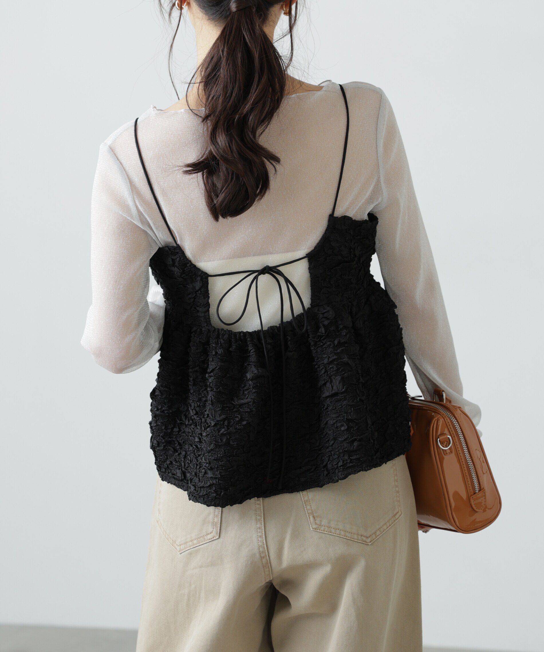  「ラメシアーボートネックカットソー」|Tシャツ・カットソー|