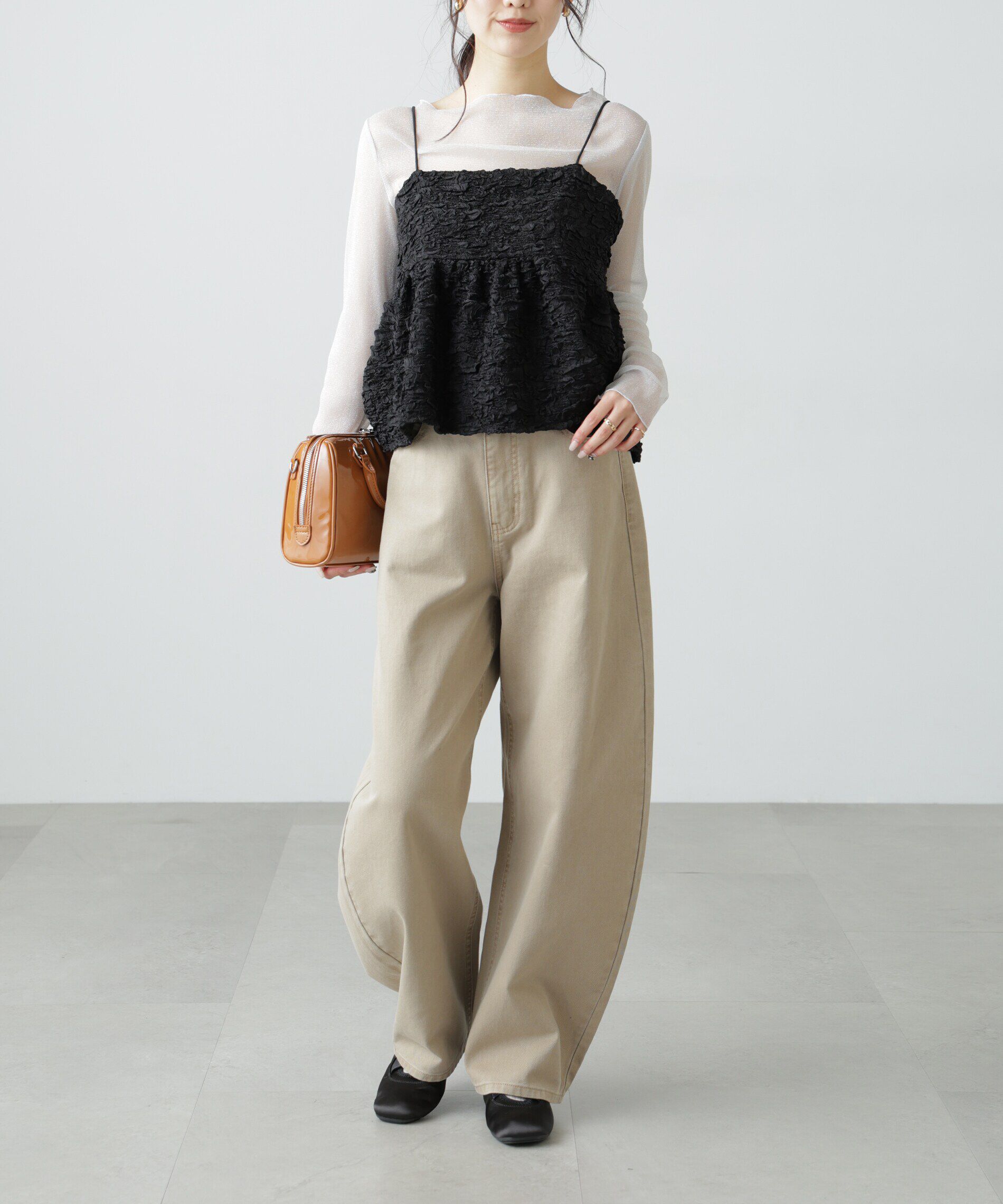  「ラメシアーボートネックカットソー」|Tシャツ・カットソー|