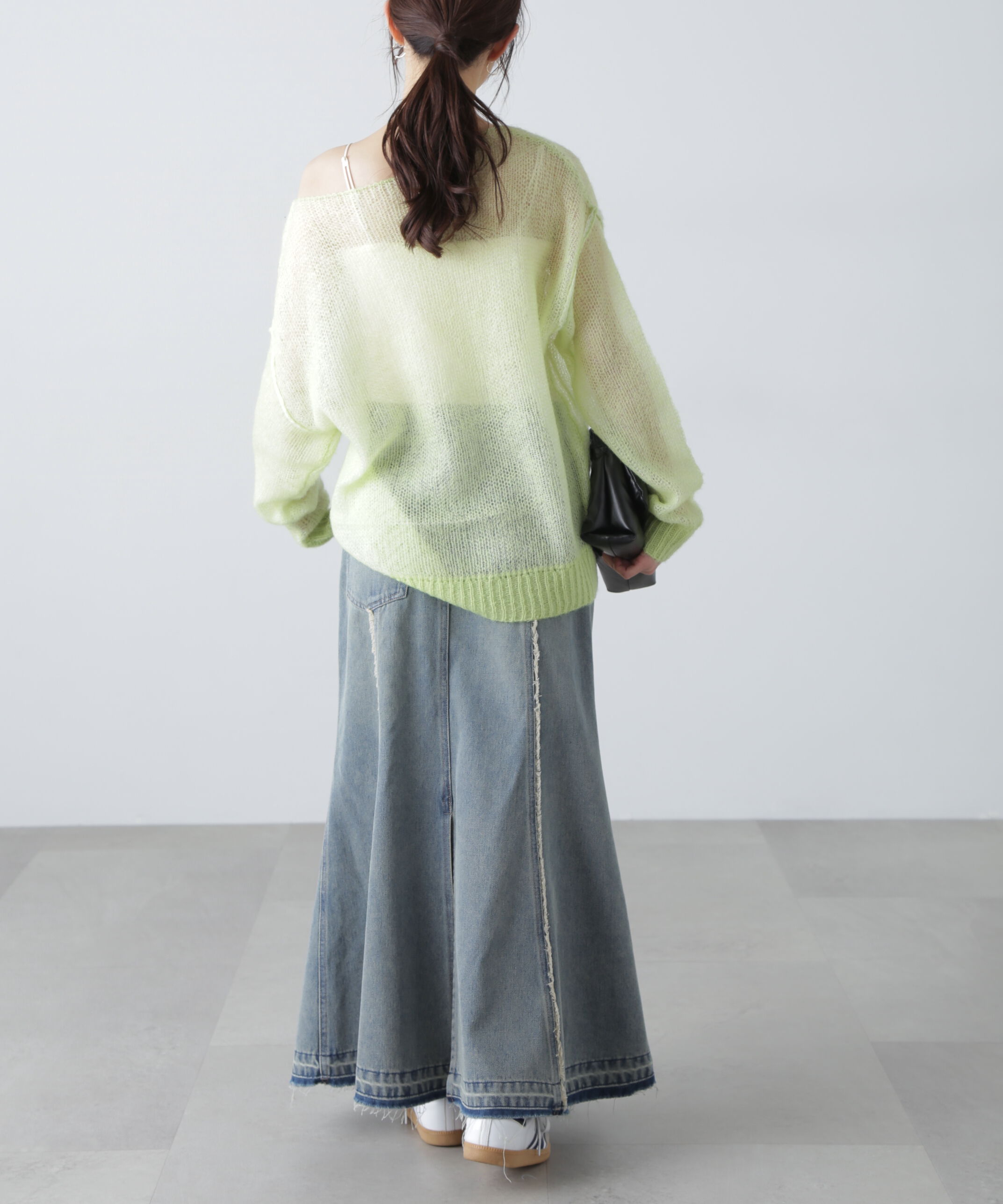  「パネルフリンジマーメイドデニムスカート」|スカート|