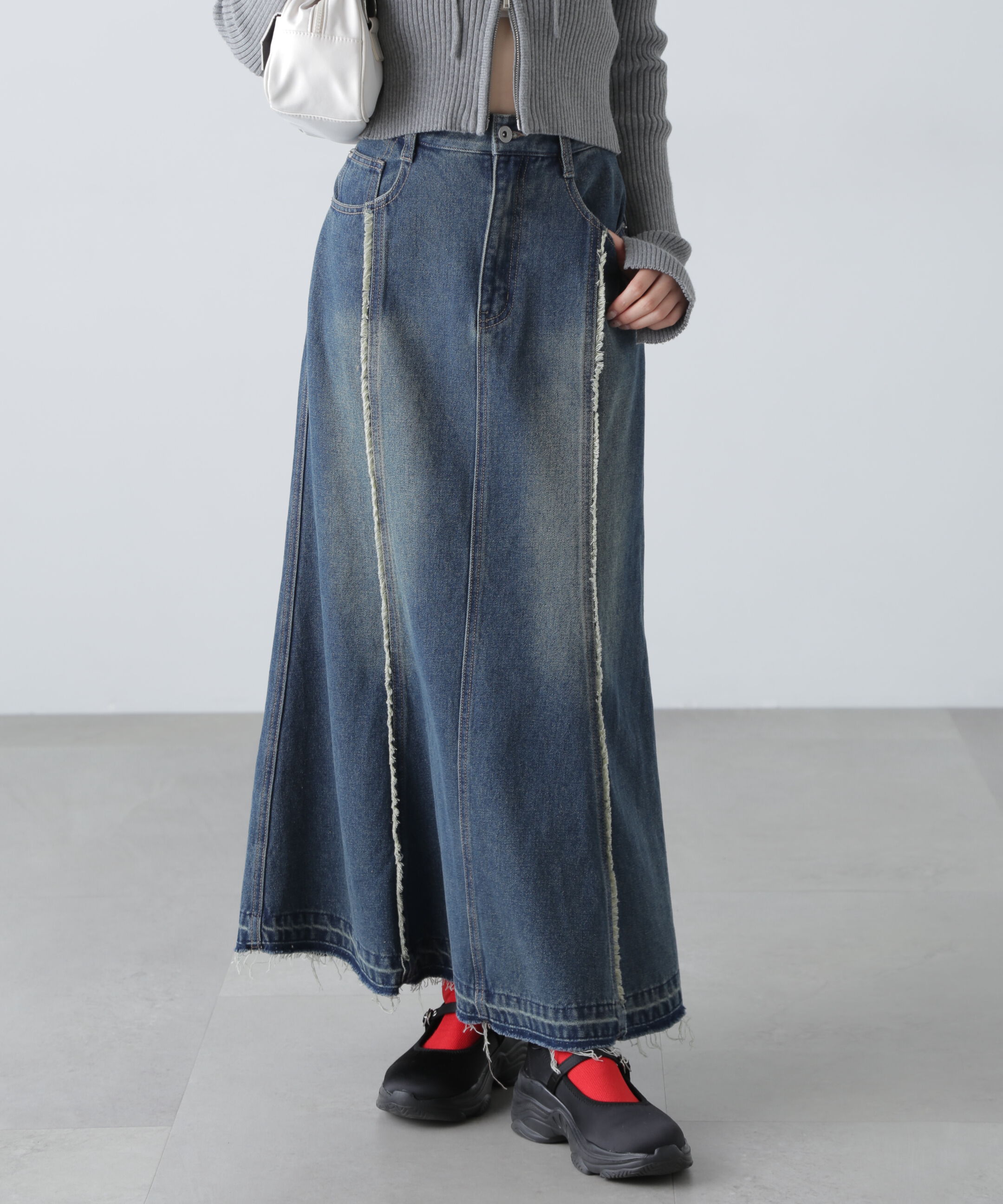  「パネルフリンジマーメイドデニムスカート」|スカート|ケミカルオー 5