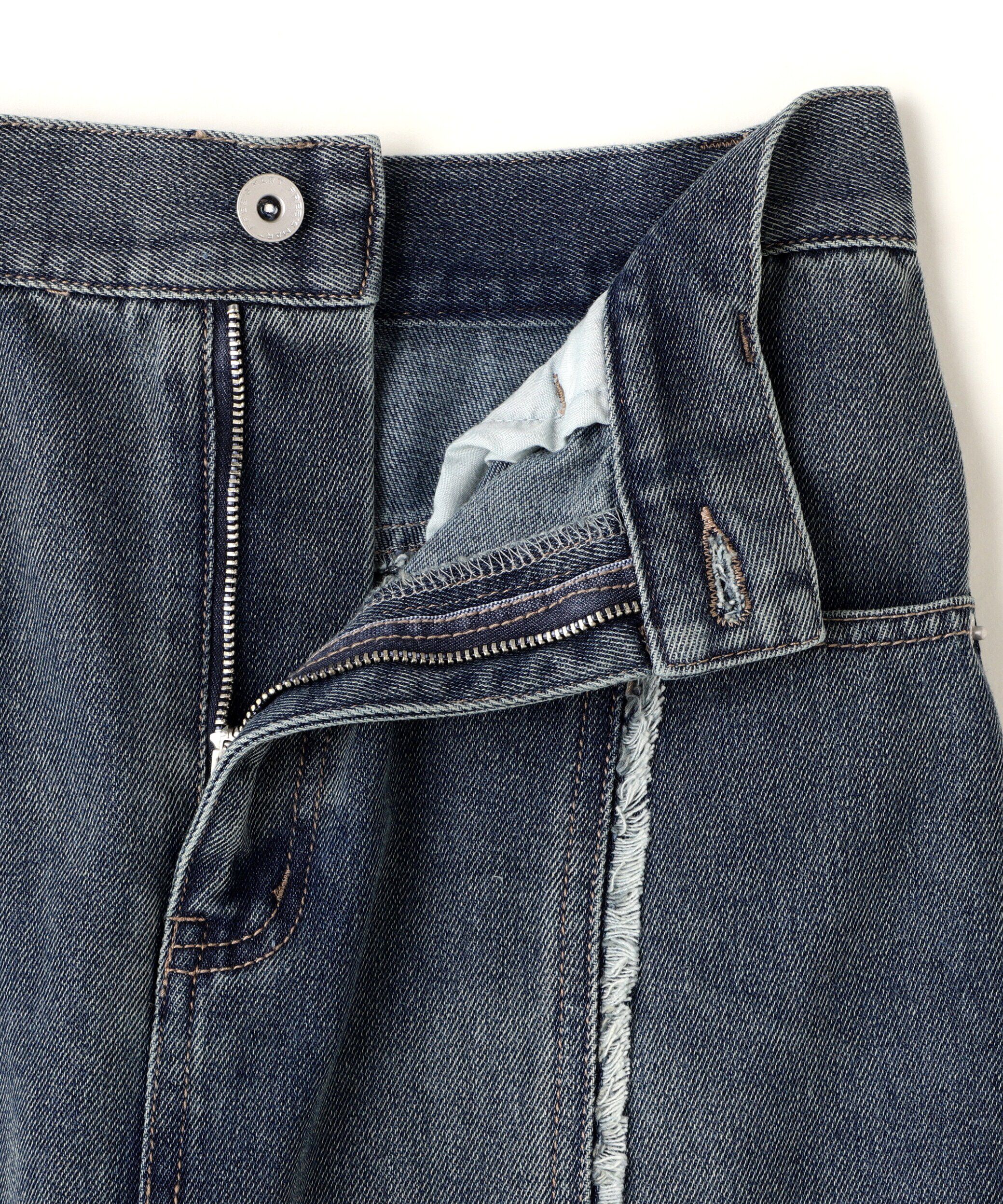  「パネルフリンジマーメイドデニムスカート」|スカート|