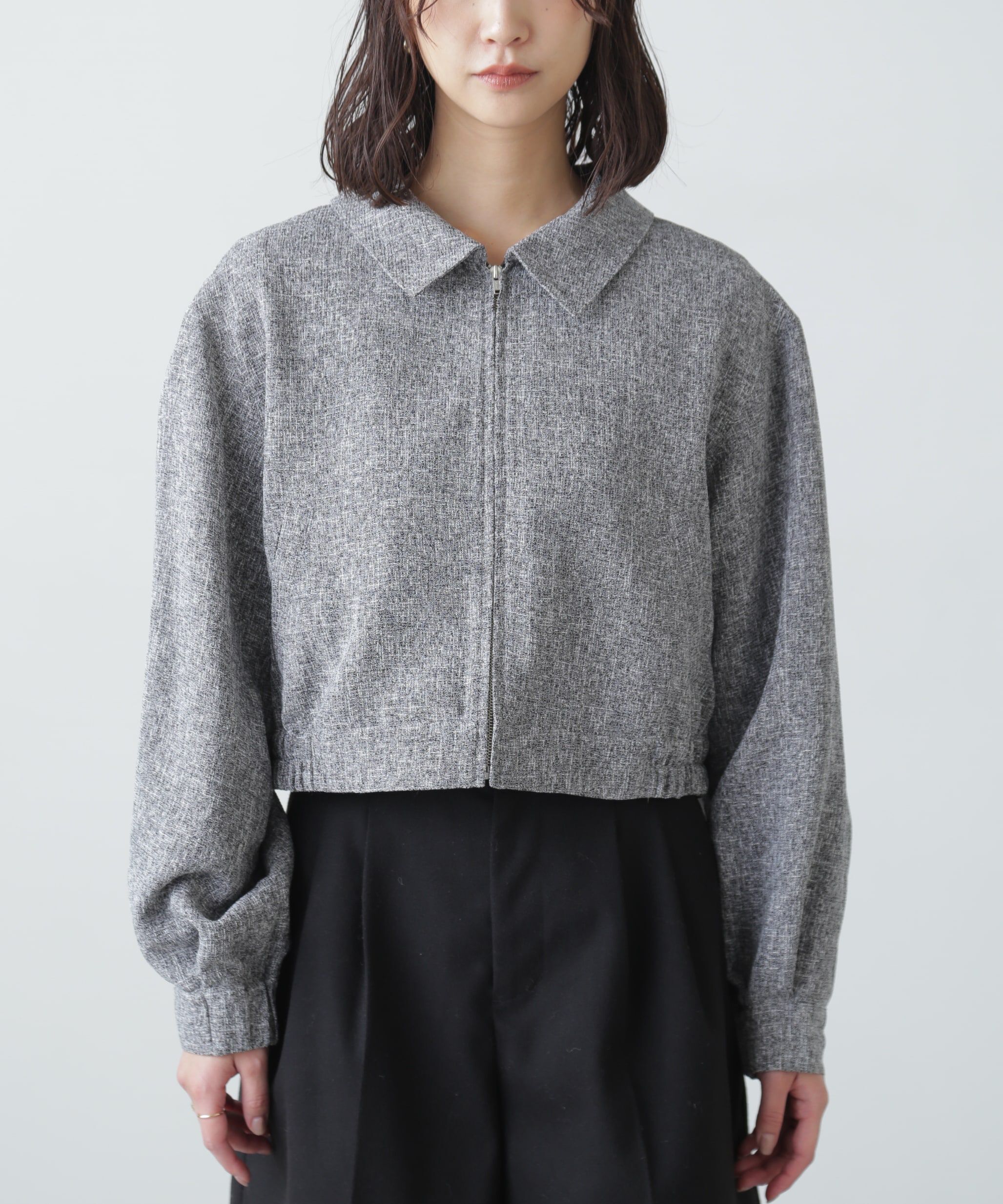  「ツイードジップブルゾン」|ブルゾン・スタジャン|