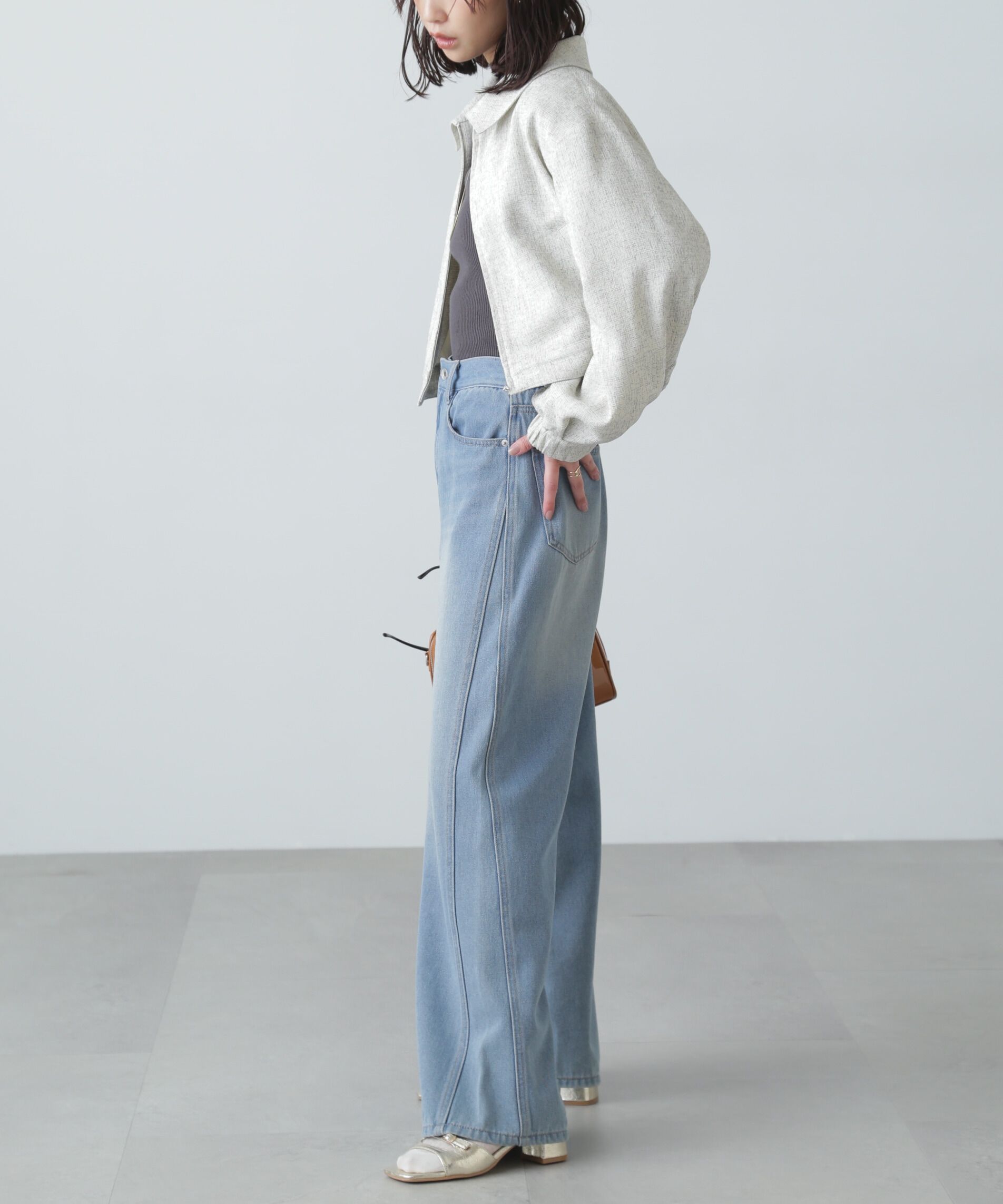  「ツイードジップブルゾン」|ブルゾン・スタジャン|