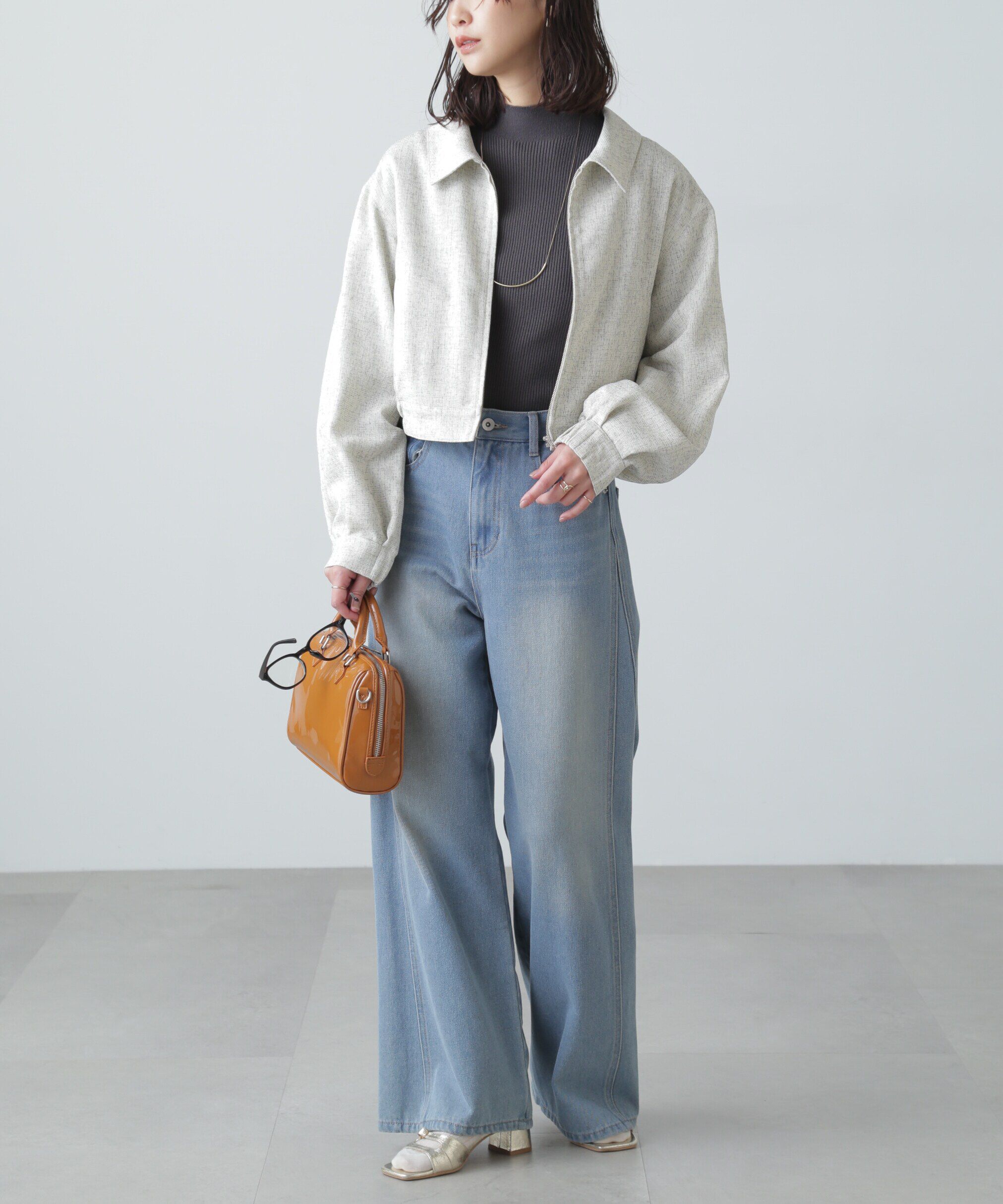  「ツイードジップブルゾン」|ブルゾン・スタジャン|