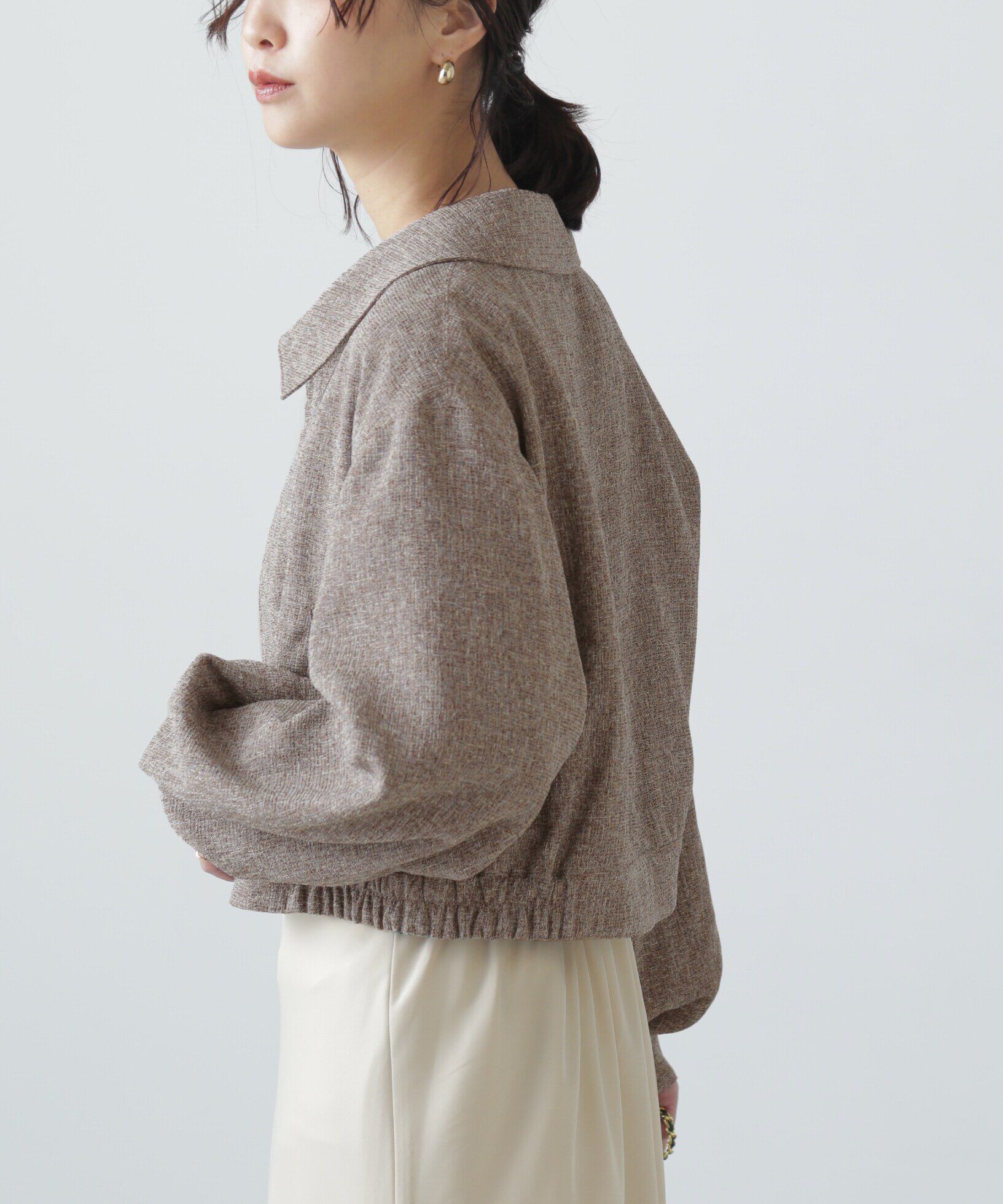  「ツイードジップブルゾン」|ブルゾン・スタジャン|