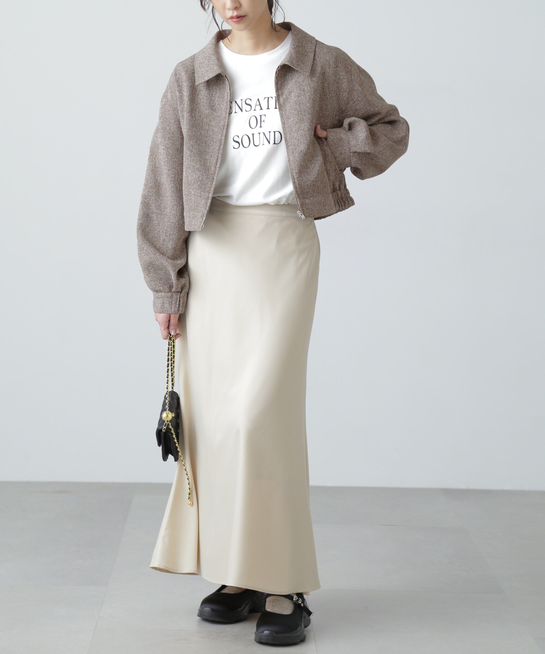  「ツイードジップブルゾン」|ブルゾン・スタジャン|