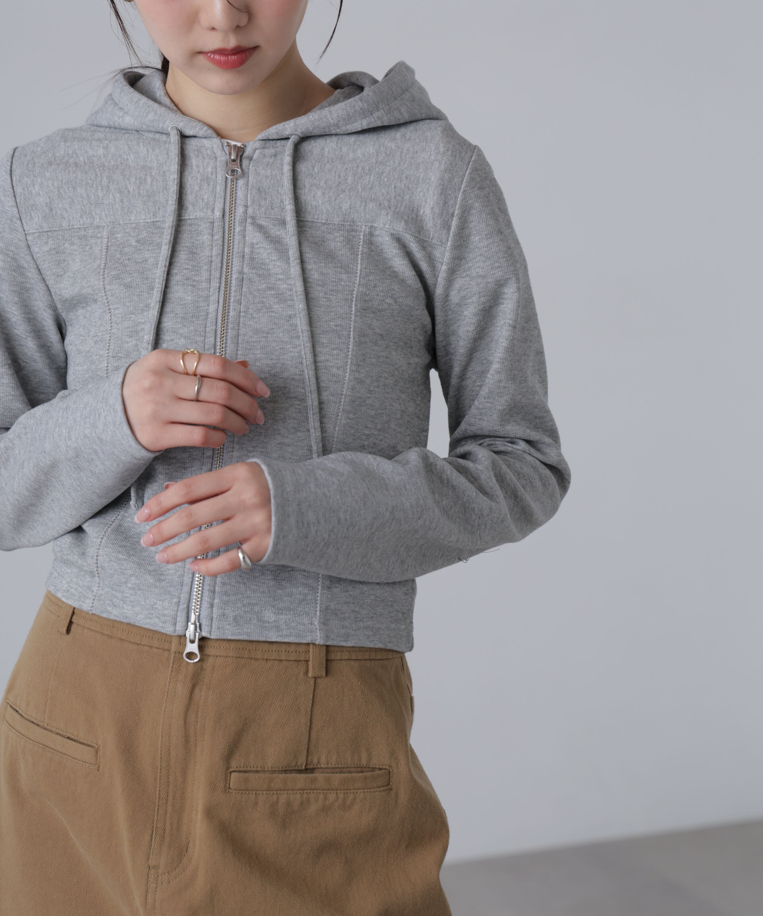  「フィットジップパーカー」|Tシャツ・カットソー|