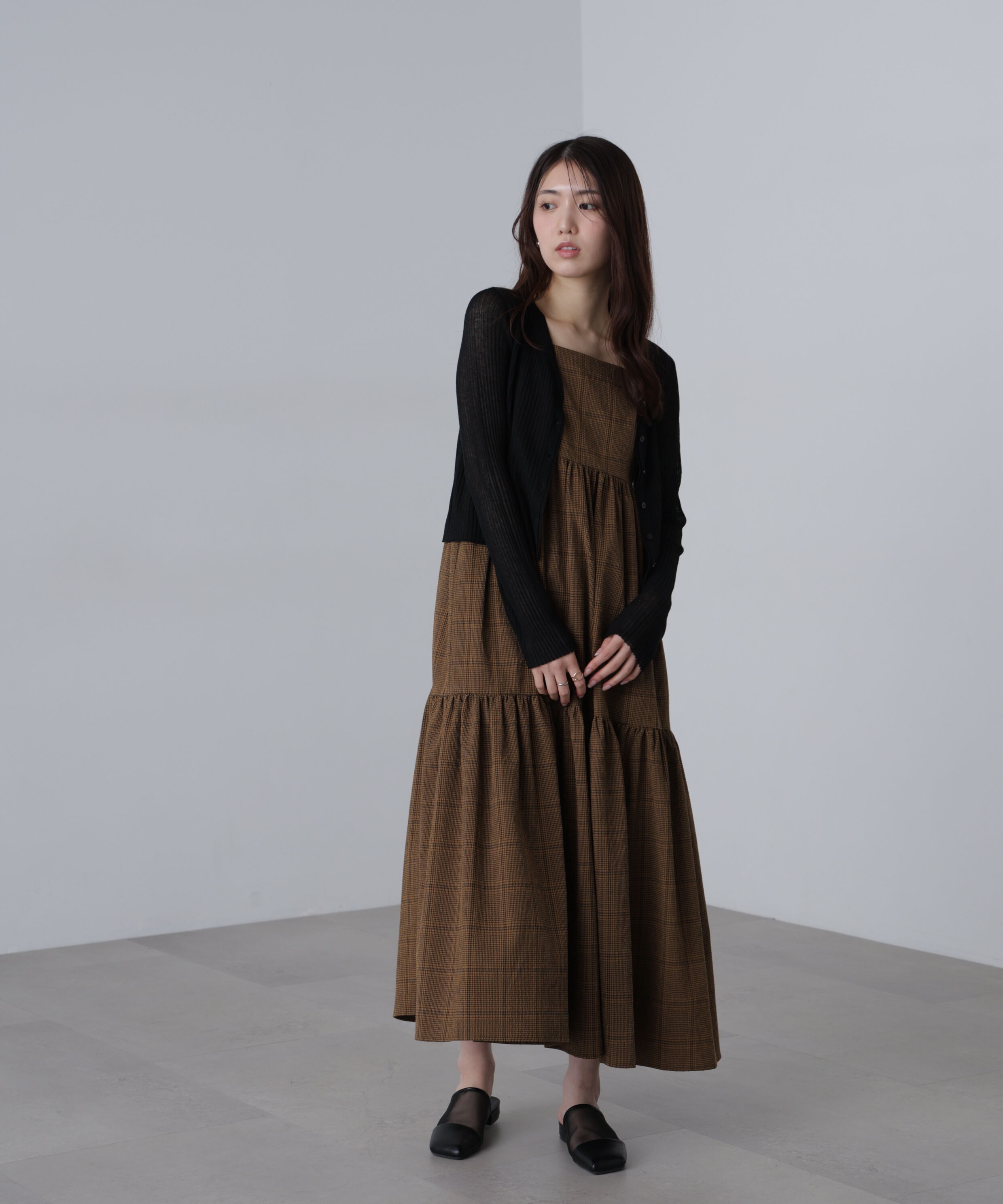  「シアーリブニットカーディガン」|ニット・セーター|