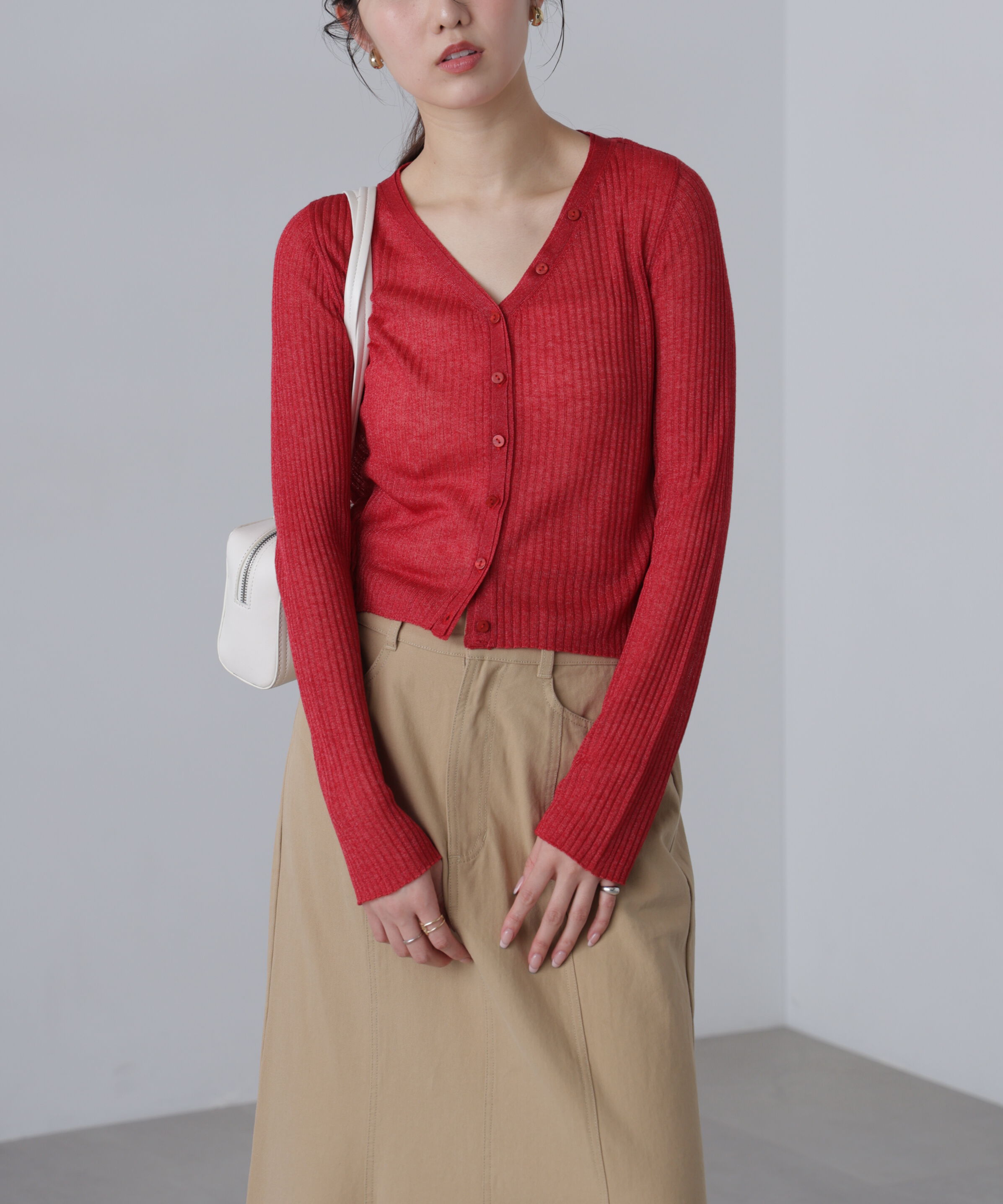  「シアーリブニットカーディガン」|ニット・セーター|