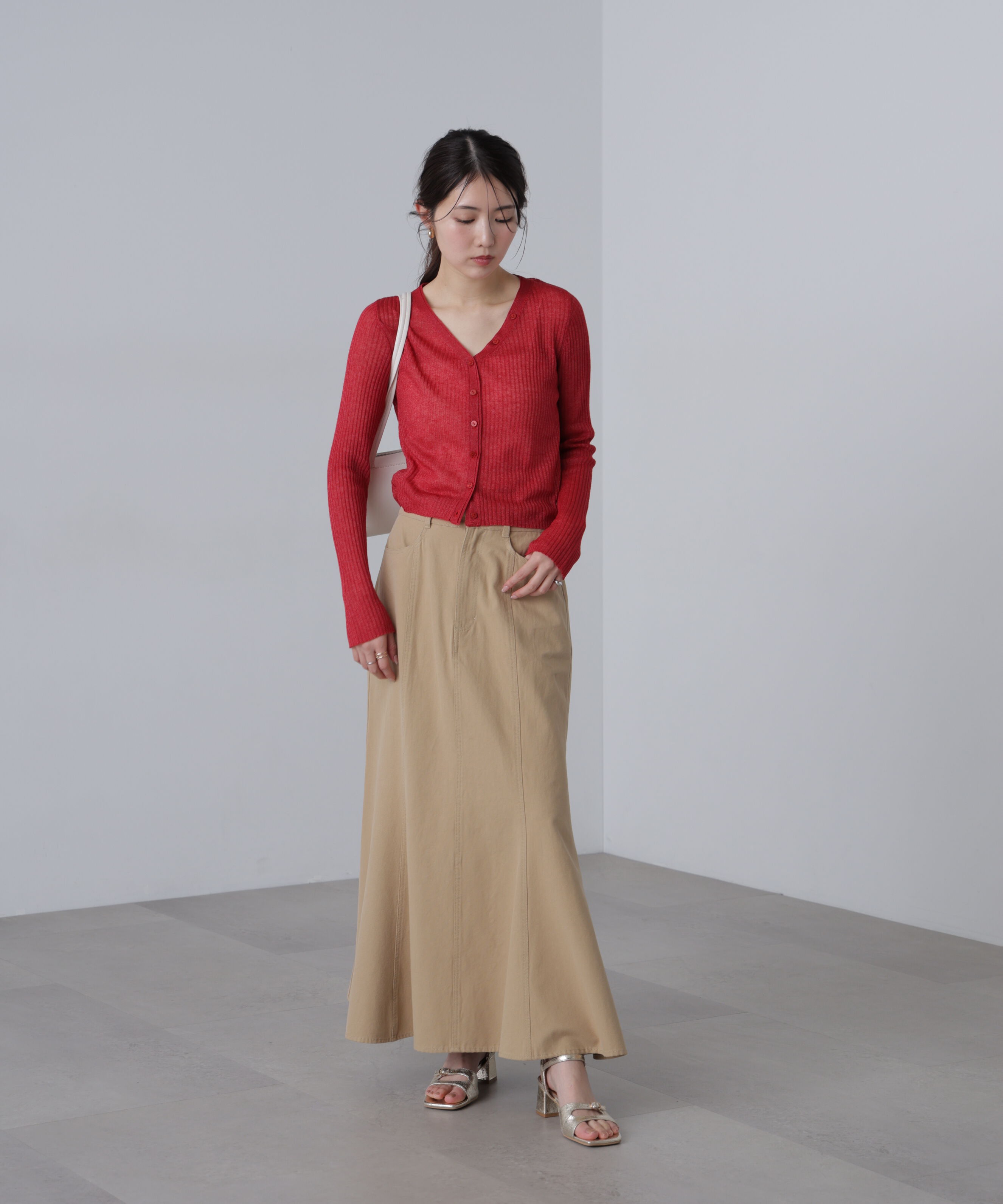  「シアーリブニットカーディガン」|ニット・セーター|