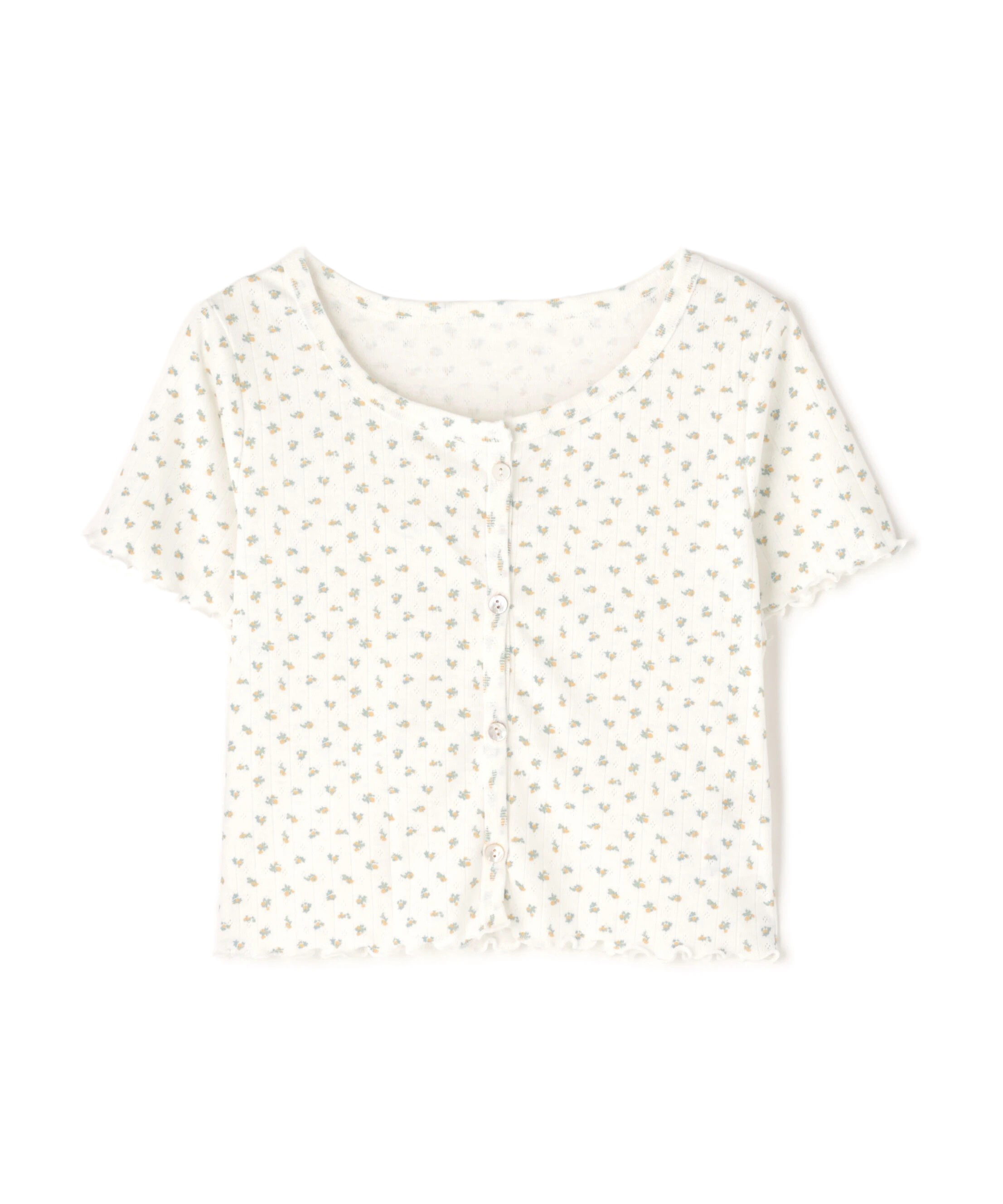  「花柄テレコカーディガン」|Tシャツ・カットソー|