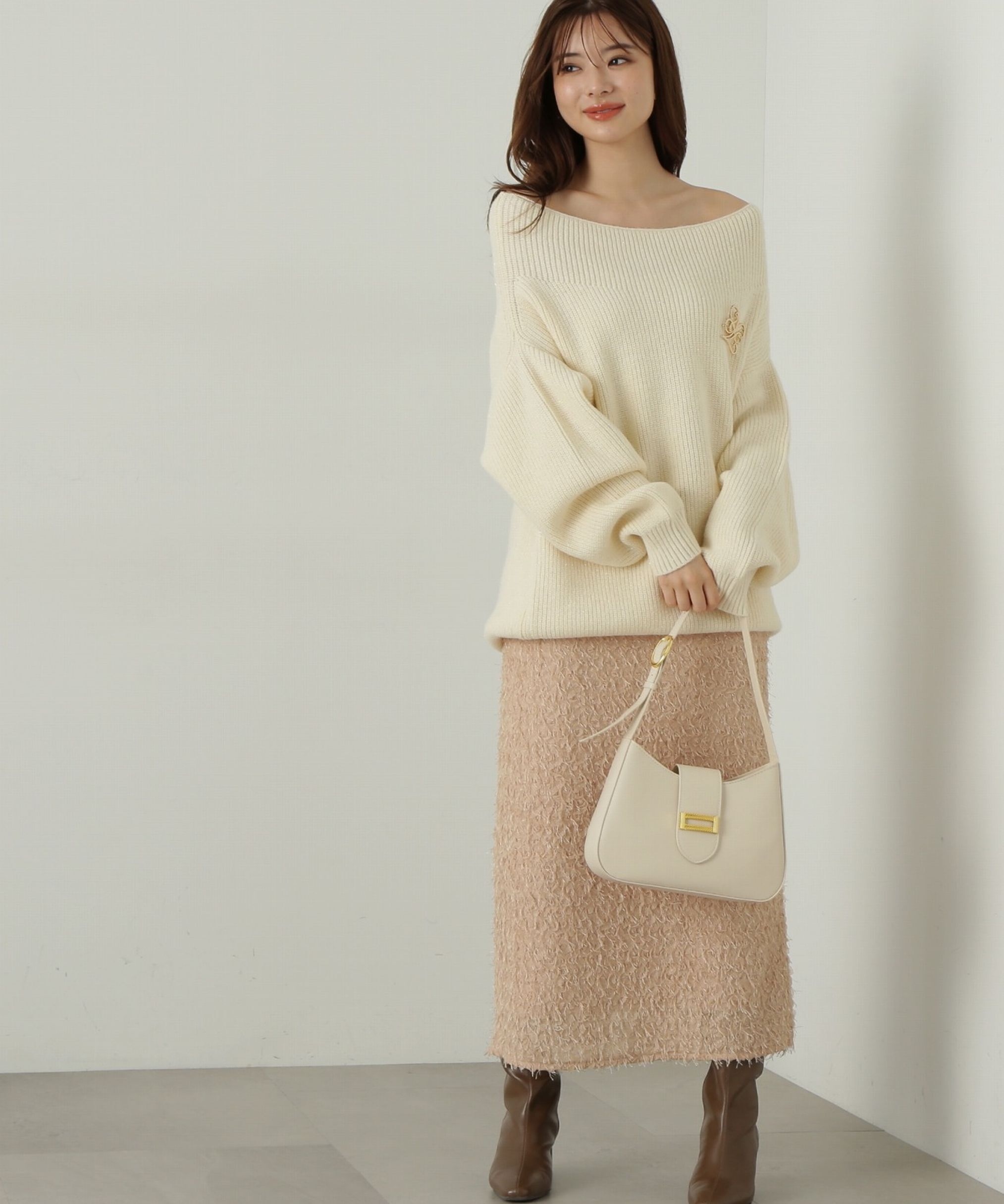 PROPORTION BODY DRESSING「3Dレースタイトスカート」|スカート|ベージュ