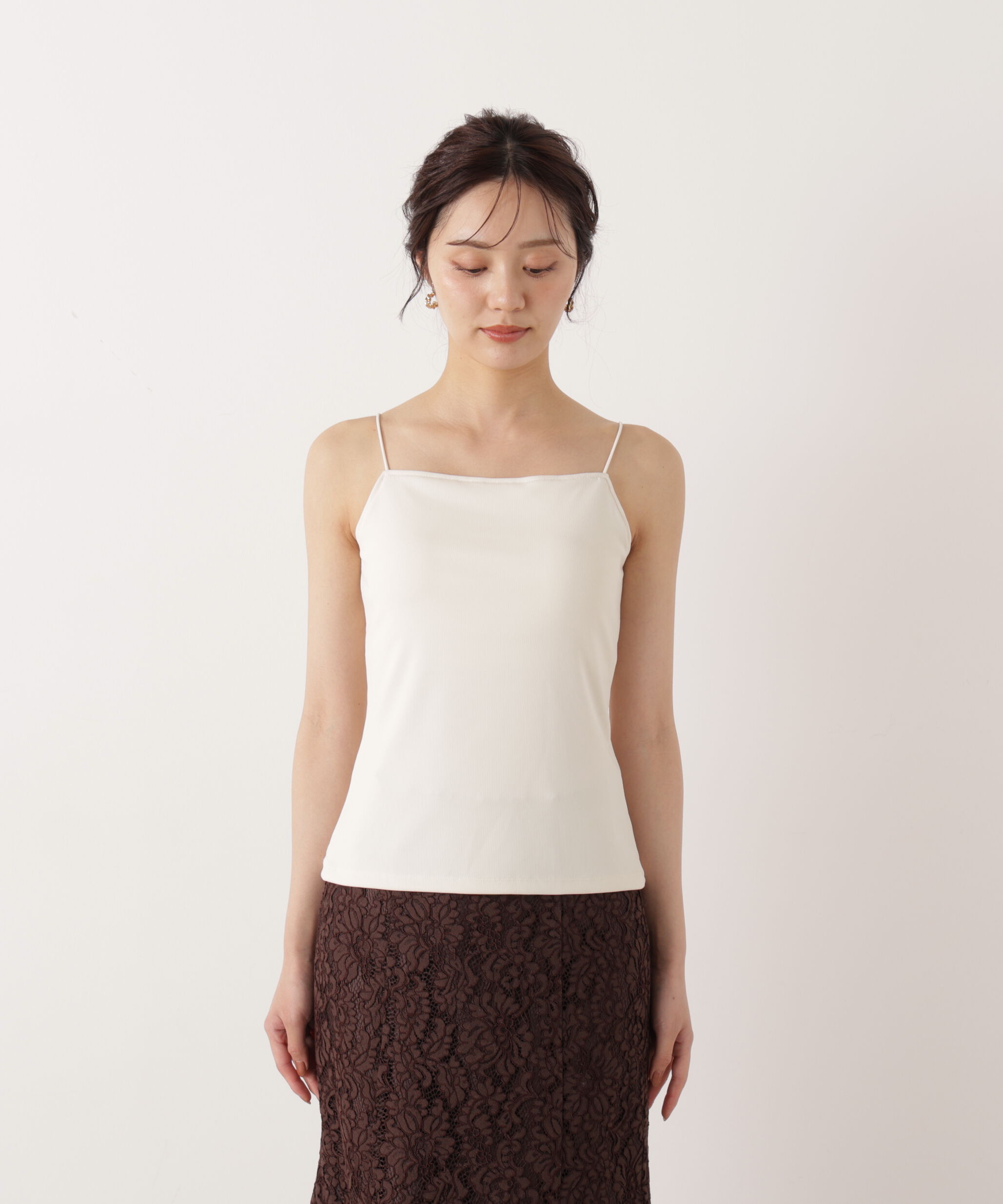 PROPORTION BODY DRESSING「ちら見えガード安心カップ付キャミソール　26SS」|Tシャツ・カットソー|