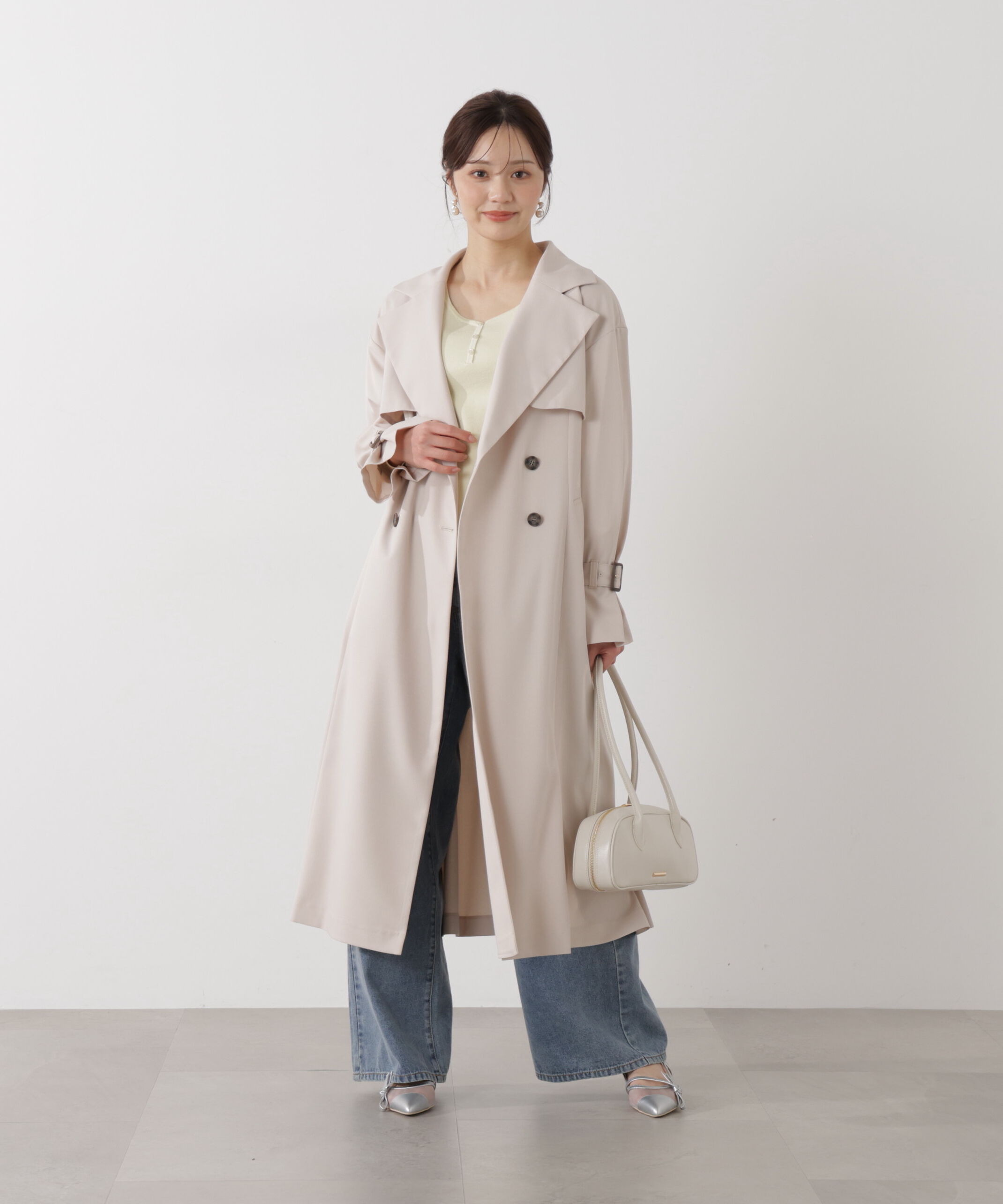 PROPORTION BODY DRESSING「＜ウォッシャブル/UV＞釦付きハートネック総針ニット」|ニット・セーター|