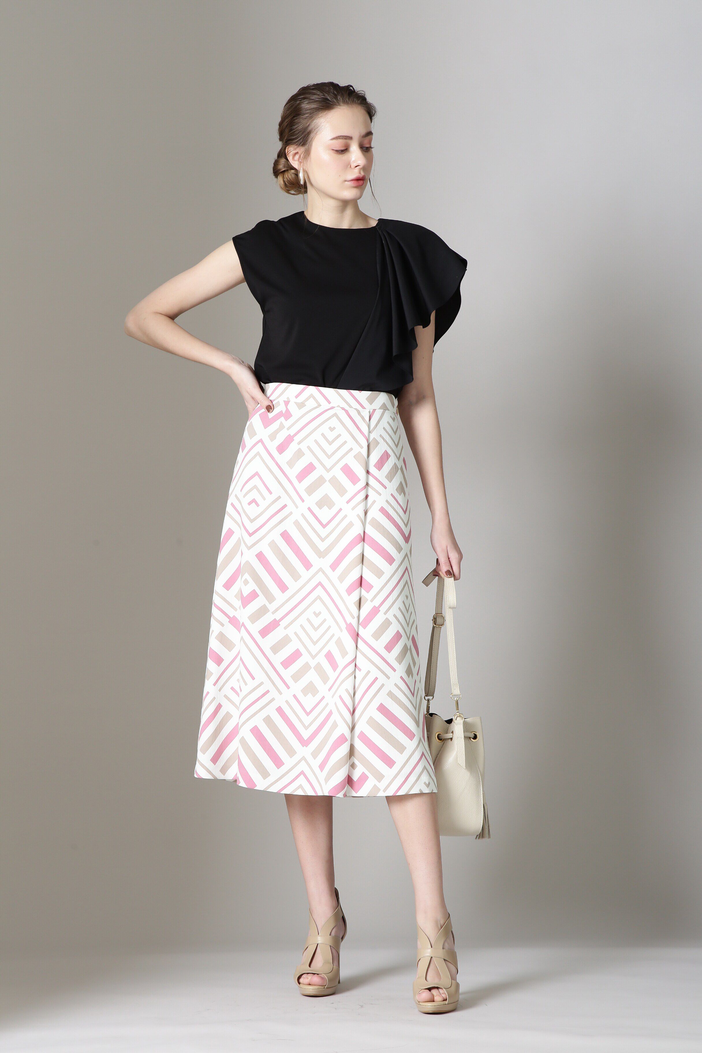  「[URBAN PRECIOUS] ロンバスプリントスカート」|スカート|