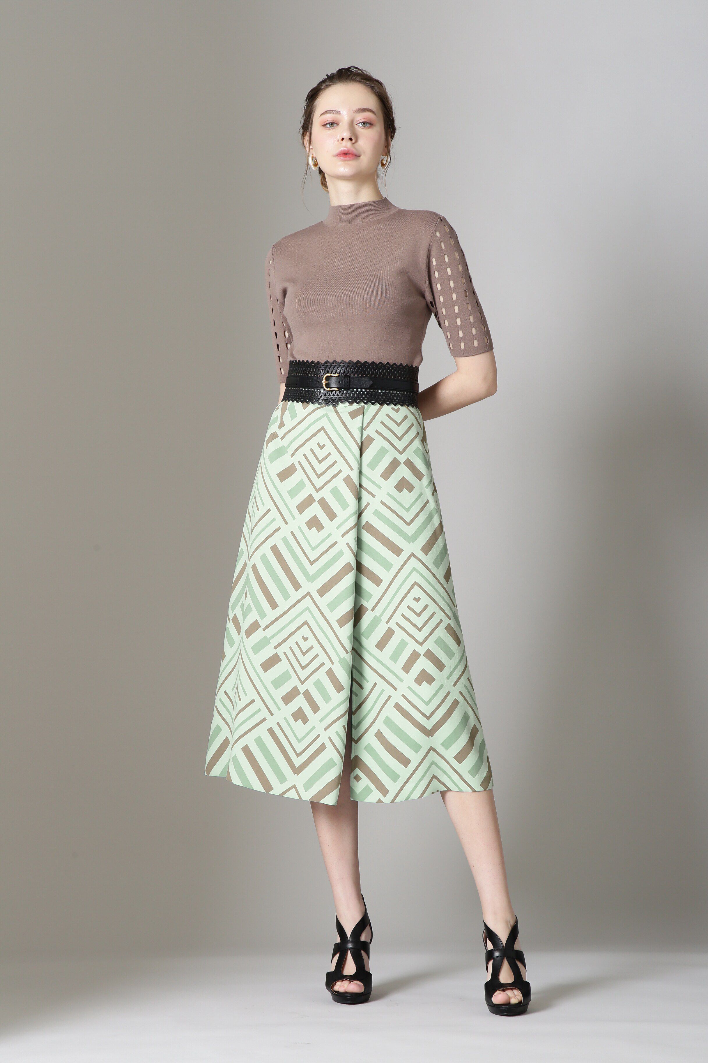  「[URBAN PRECIOUS] ロンバスプリントスカート」|スカート|