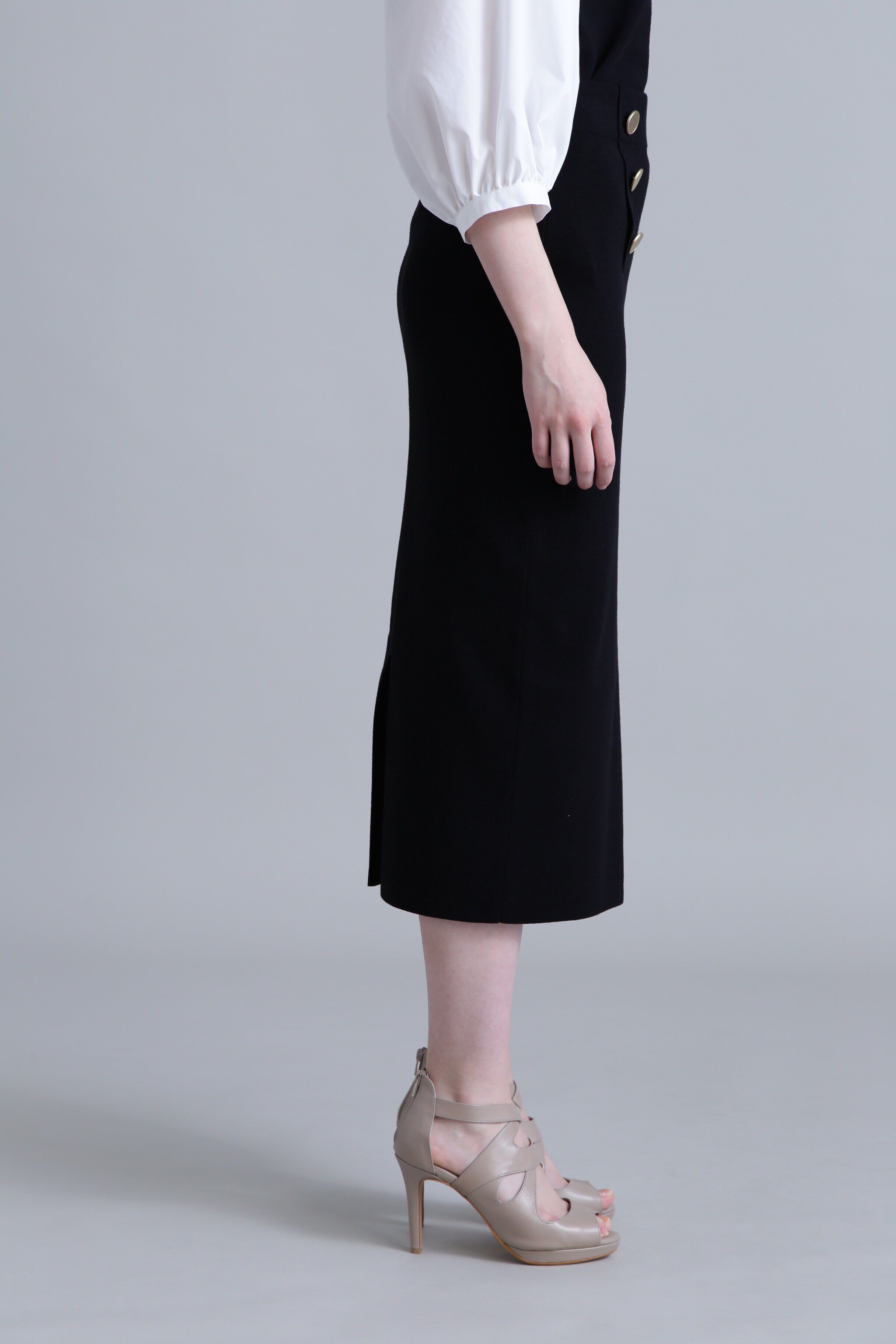  「◆メタル釦ニットスカート」|スカート|