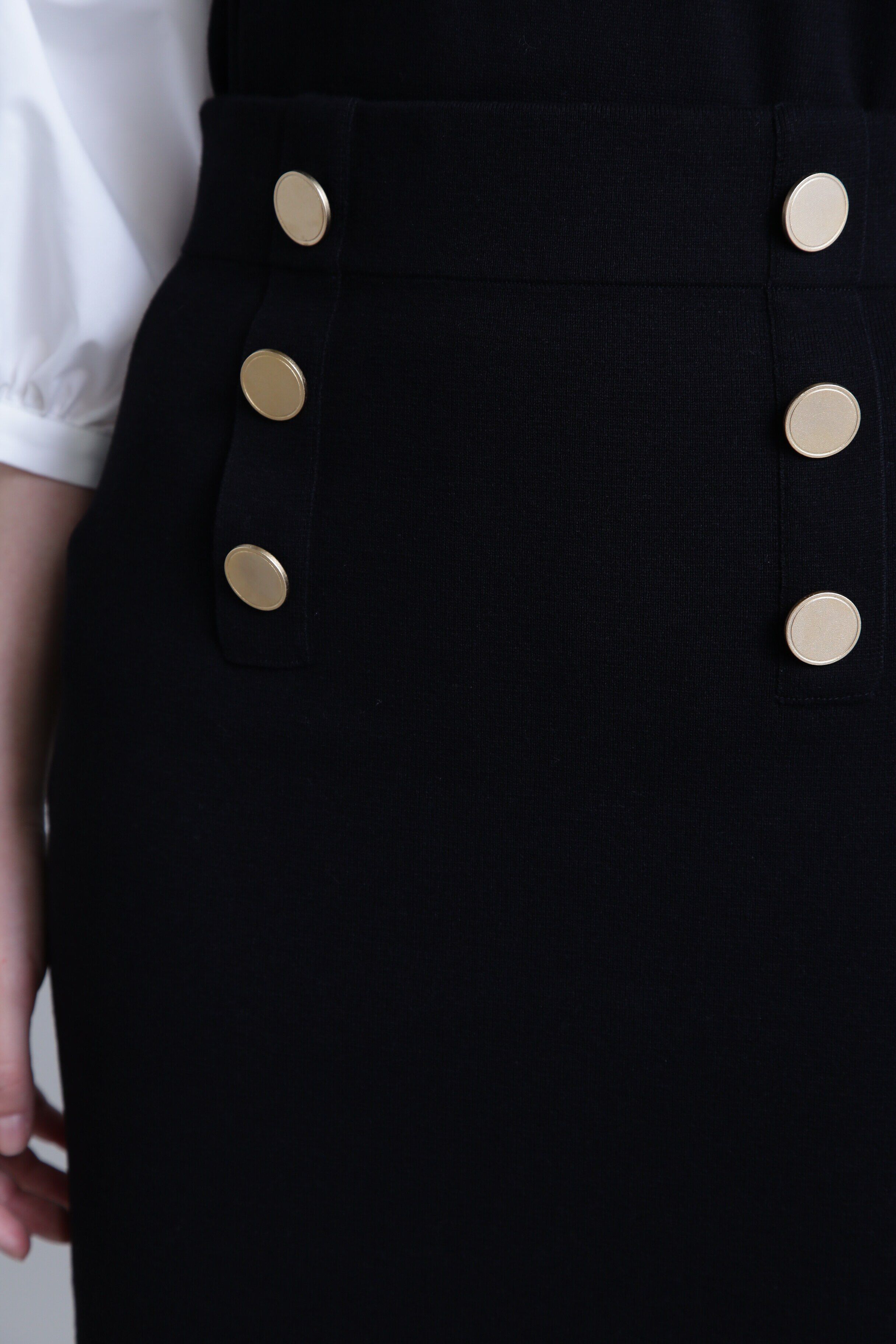  「◆メタル釦ニットスカート」|スカート|