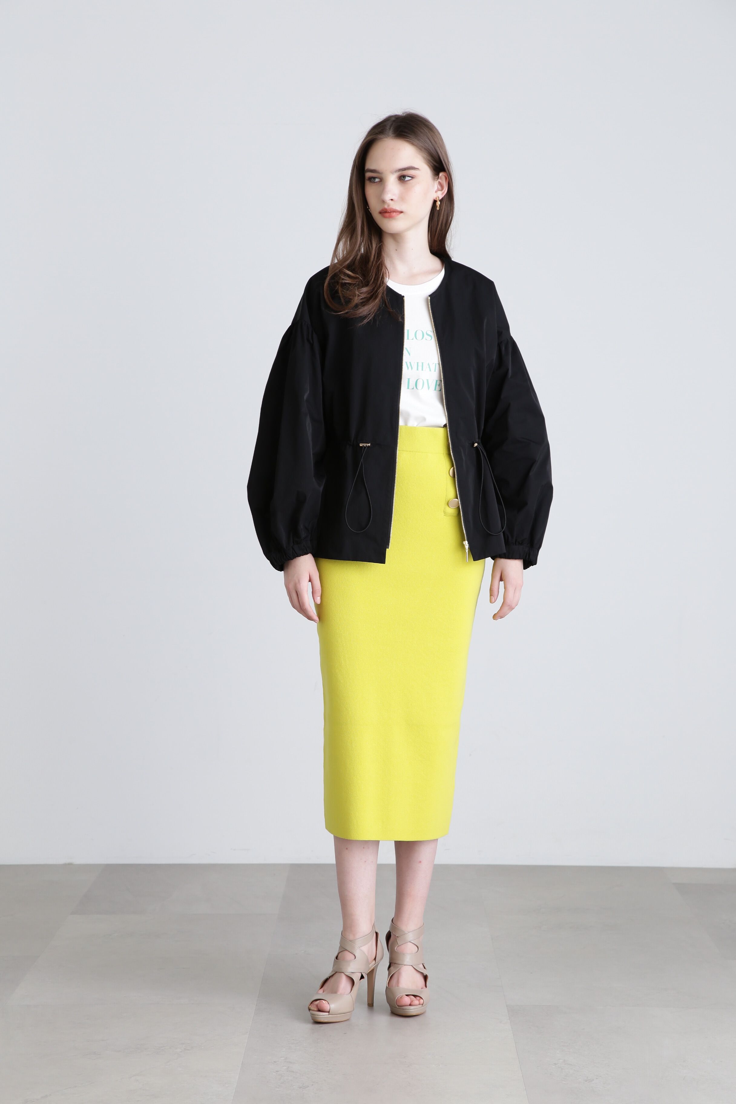  「◆メタル釦ニットスカート」|スカート|