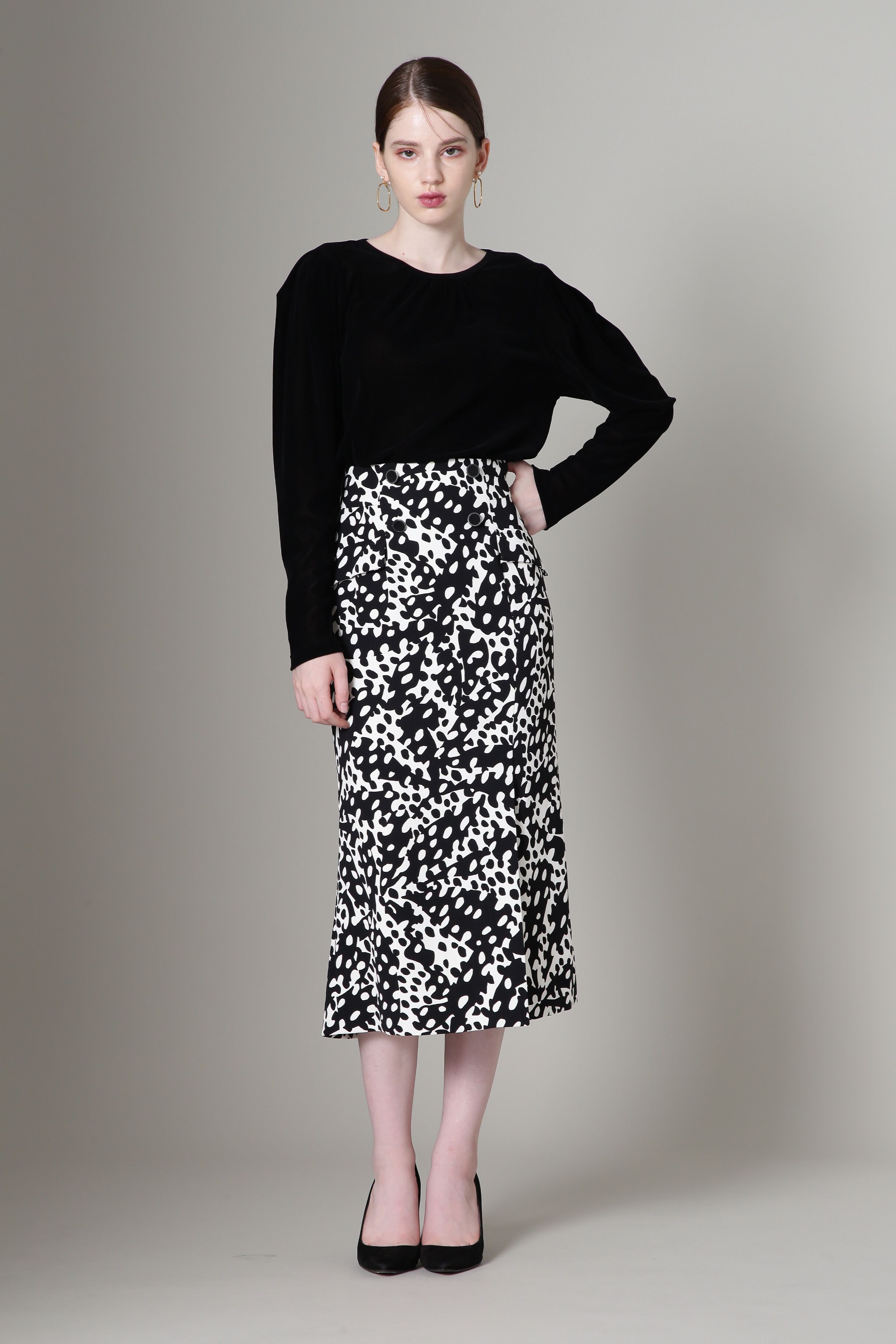  「◆チュールフロッキーパフスリーブプルオーバー」|Tシャツ・カットソー|