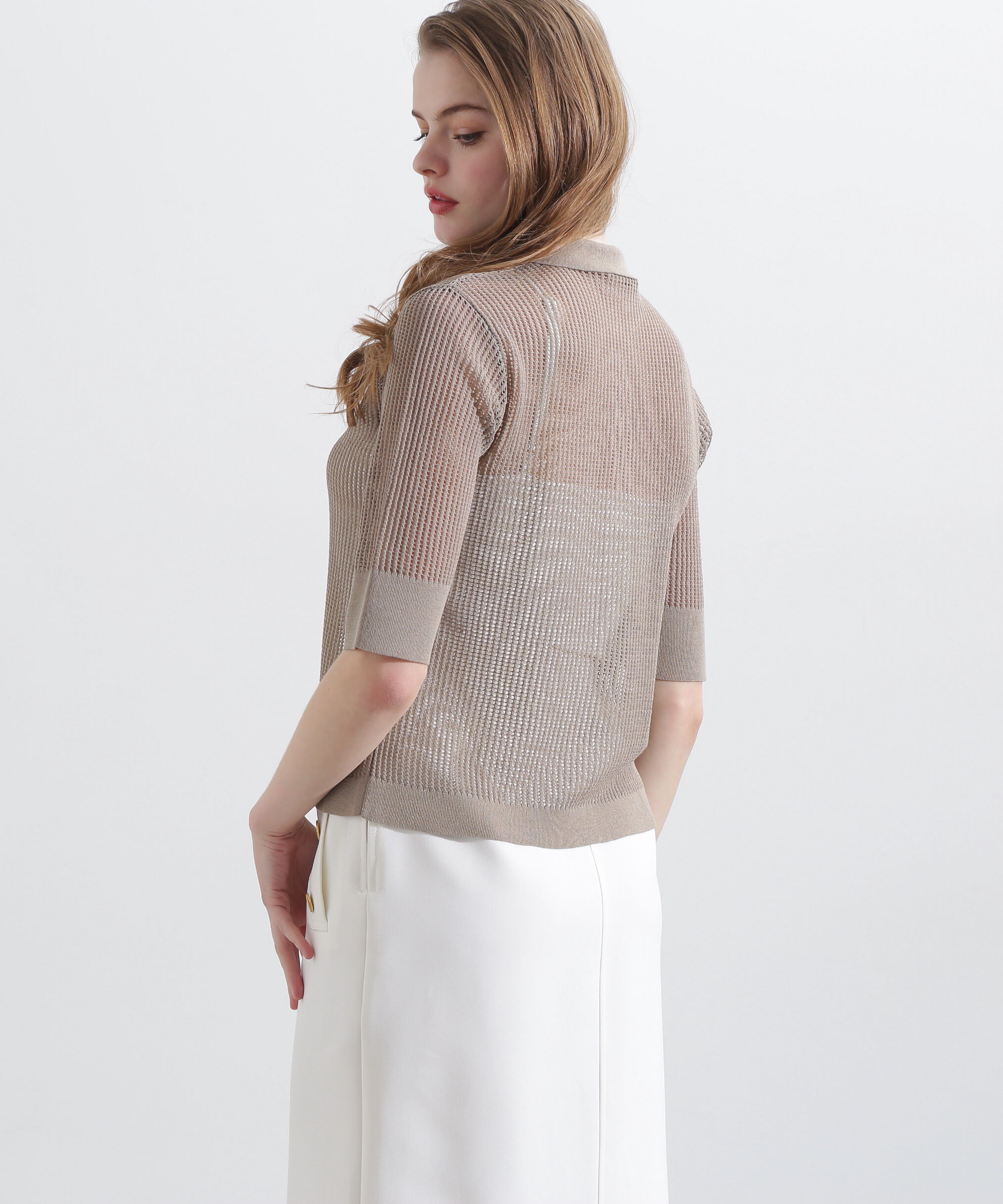  「◆シアーコンビカーディガン」|ニット・セーター|