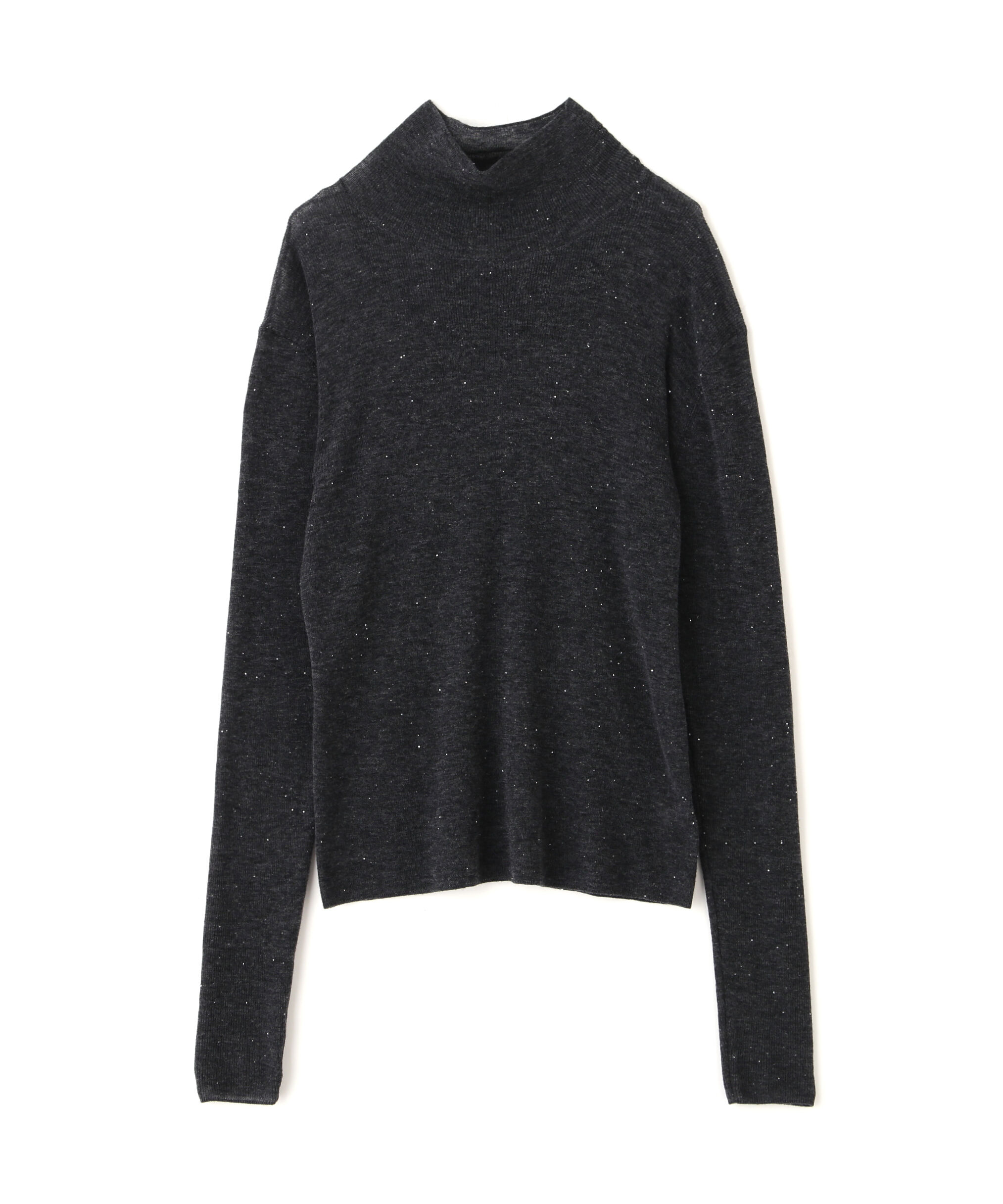  「◆スパンコールシアーモックネックプルオーバー」|ニット・セーター|