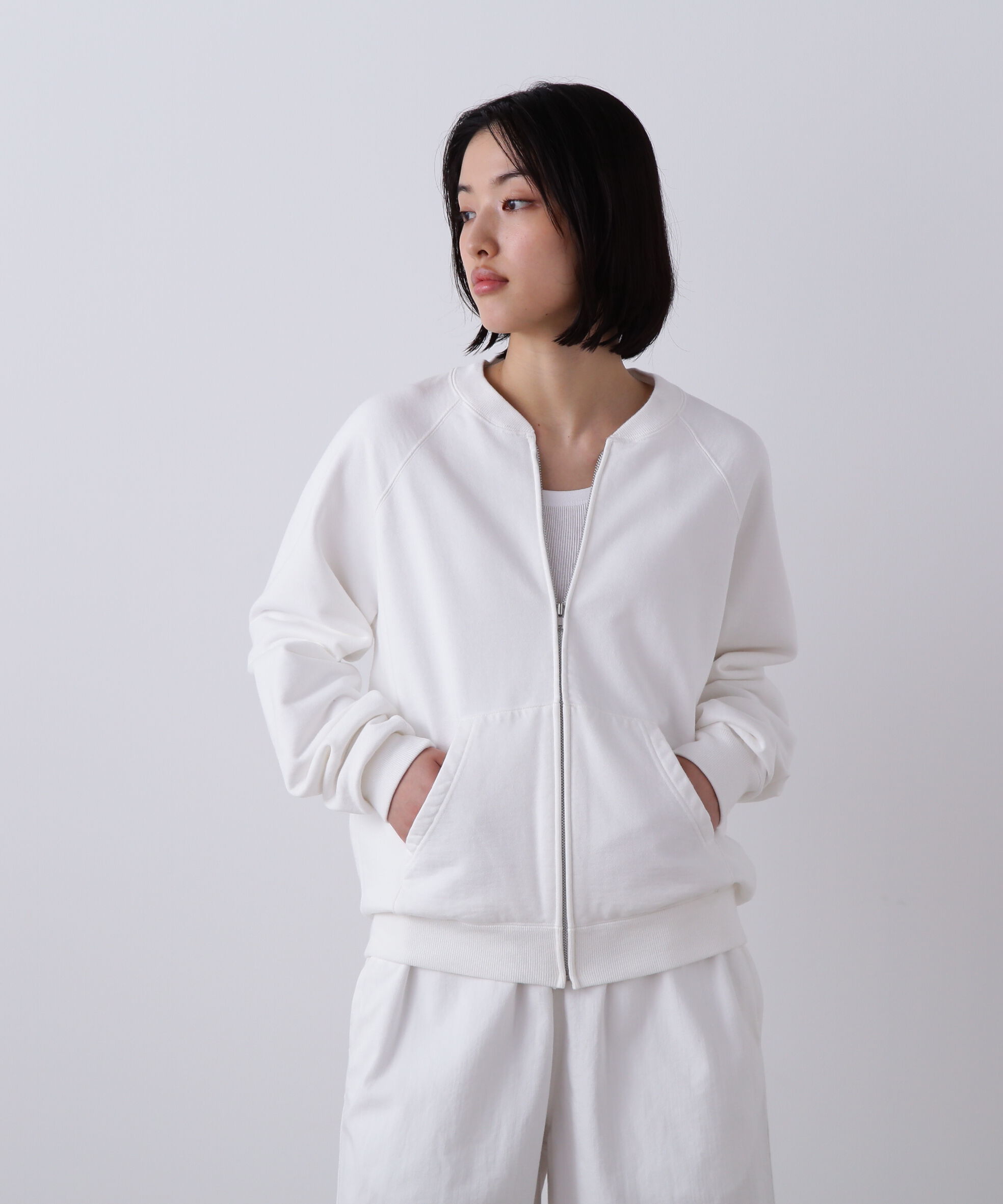 YLEVE 「Ｙ / ORGANIC COTTON HEAVY WEIGHT FLEECE ZIP UP BLOUSON」|ブルゾン・スタジャン|