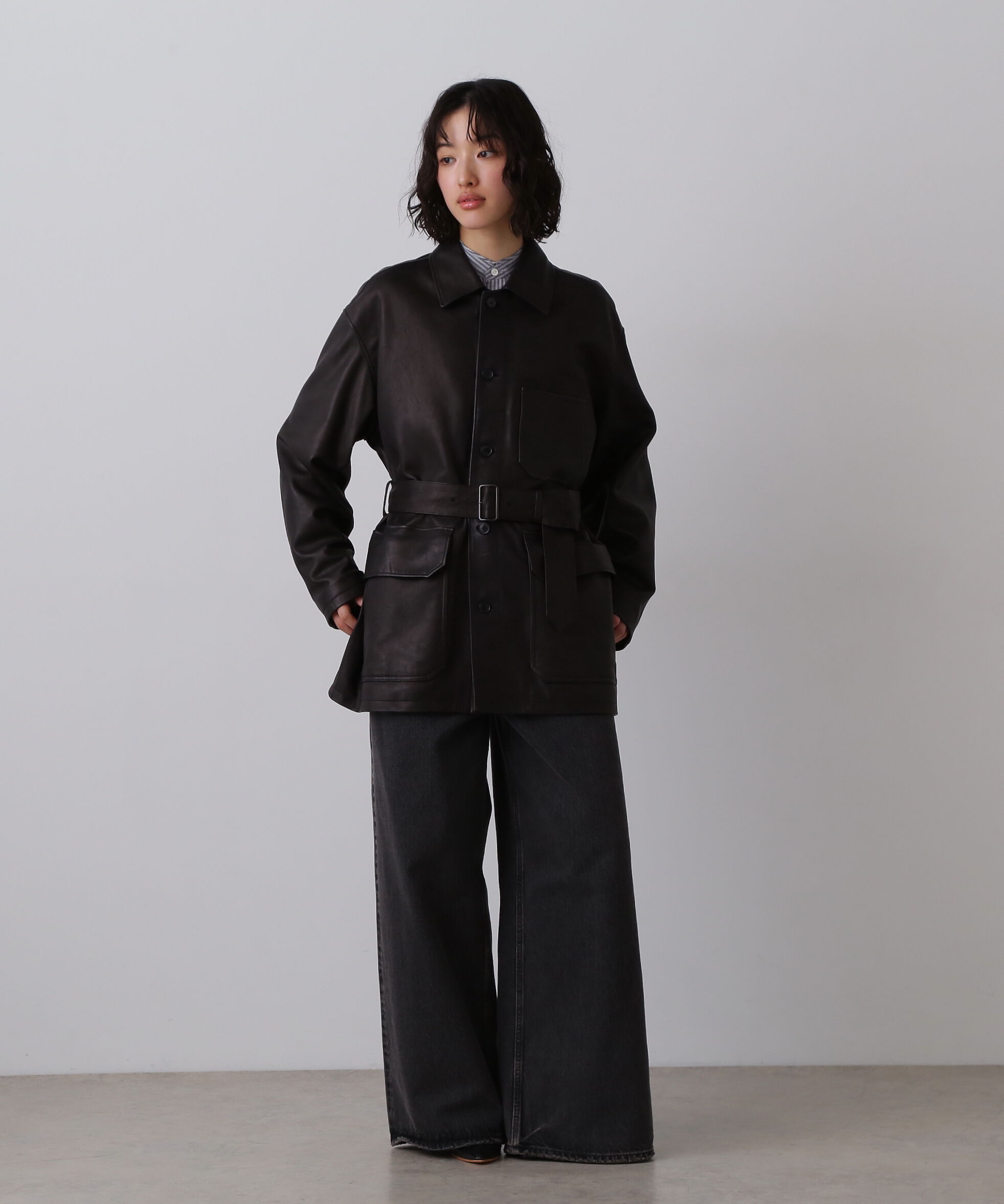 YLEVE 「YLEVE / SHEEP LEATHER COVERALL JACKET」|ブルゾン・スタジャン|