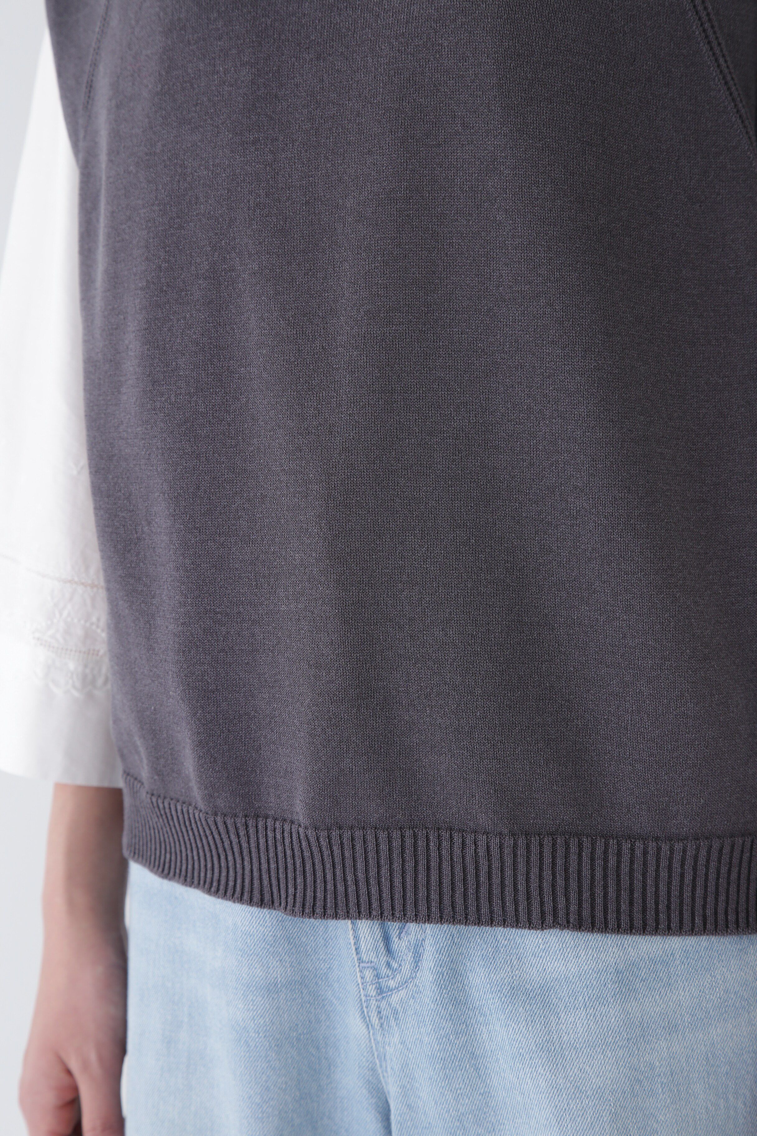  「◆【ウォッシャブル】ハイゲージクルーネックニットベスト」|ニット・セーター|