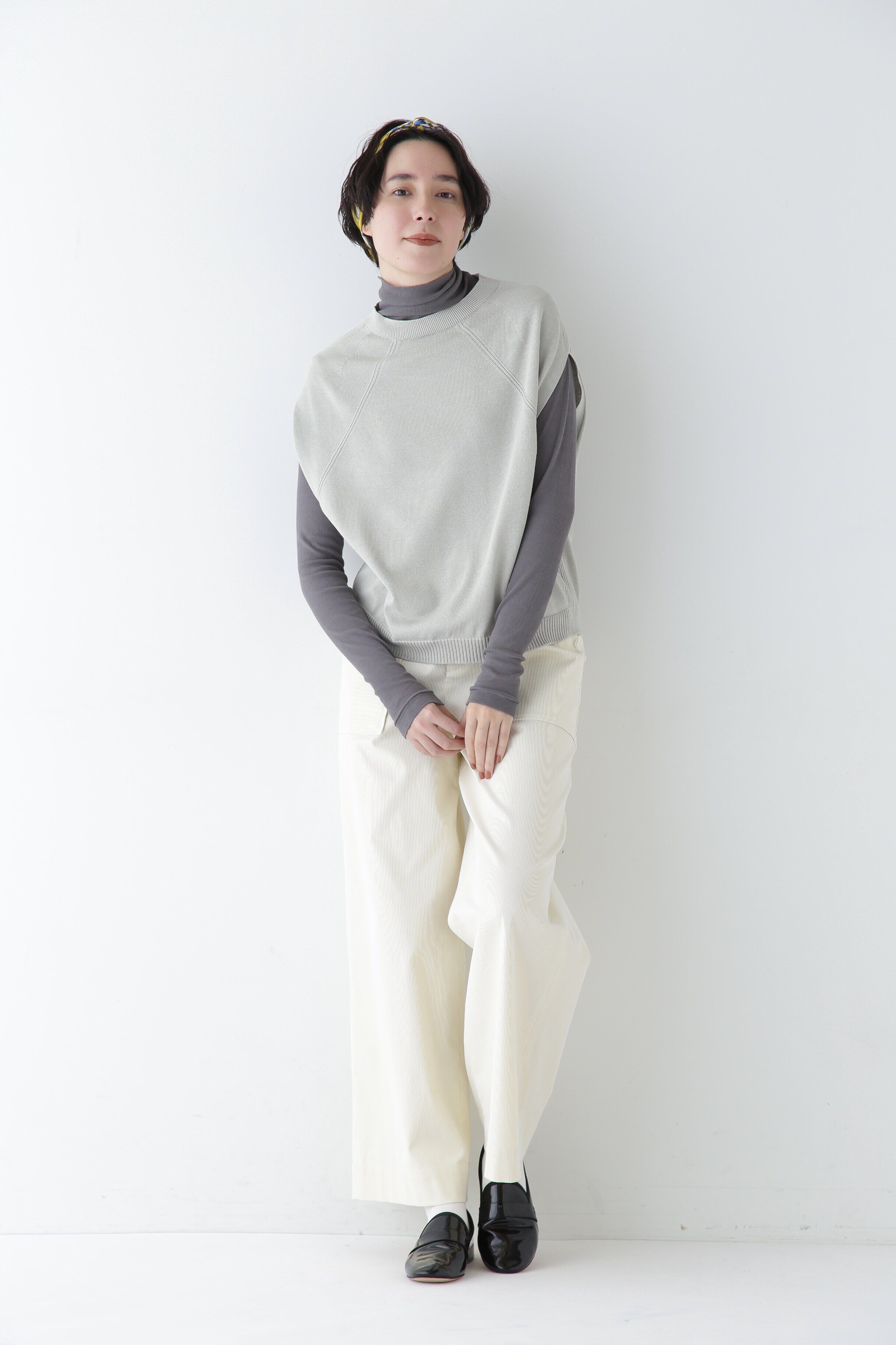  「◆【ウォッシャブル】ハイゲージクルーネックニットベスト」|ニット・セーター|