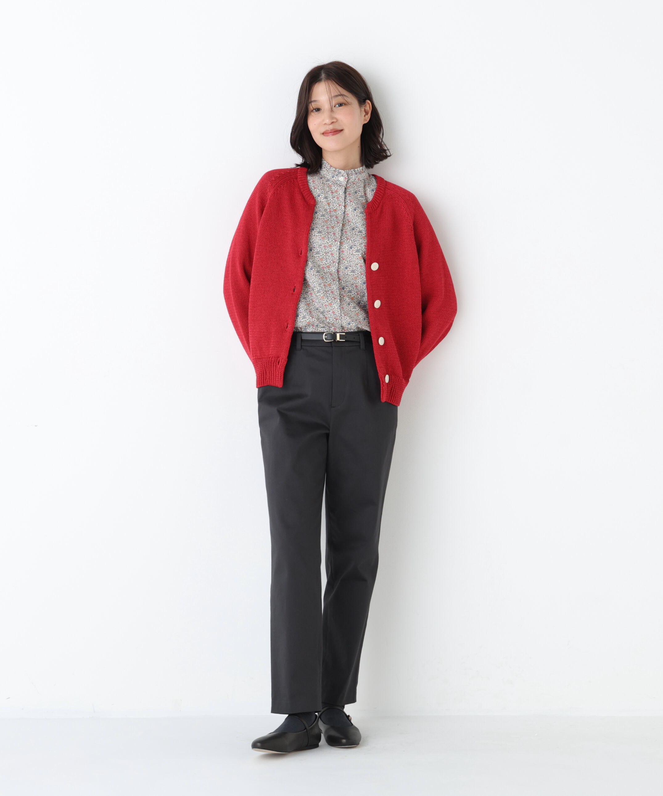  「◆ギマコットンキーネックカーディガン」|ニット・セーター|