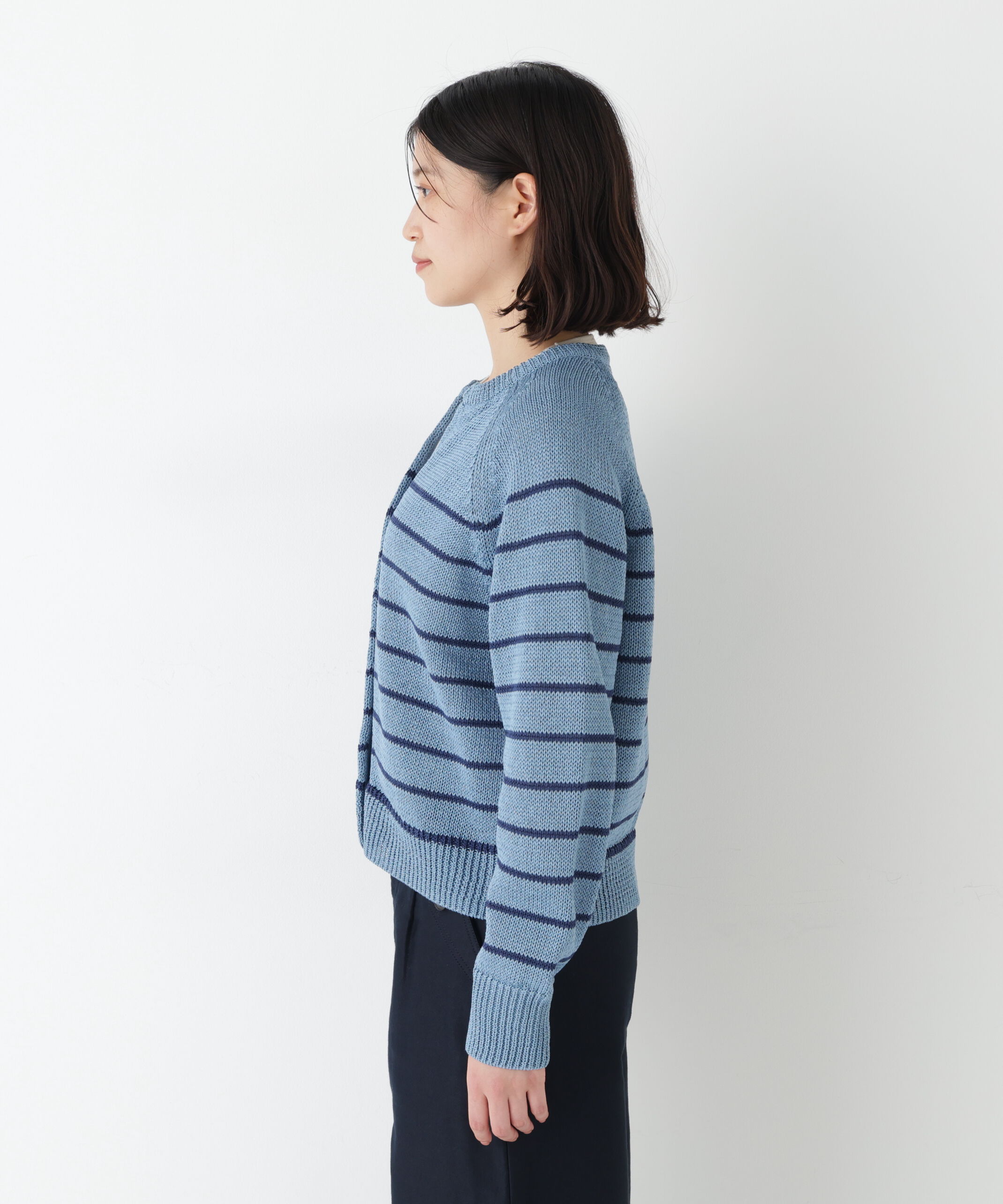  「◆ギマコットンキーネックカーディガン」|ニット・セーター|