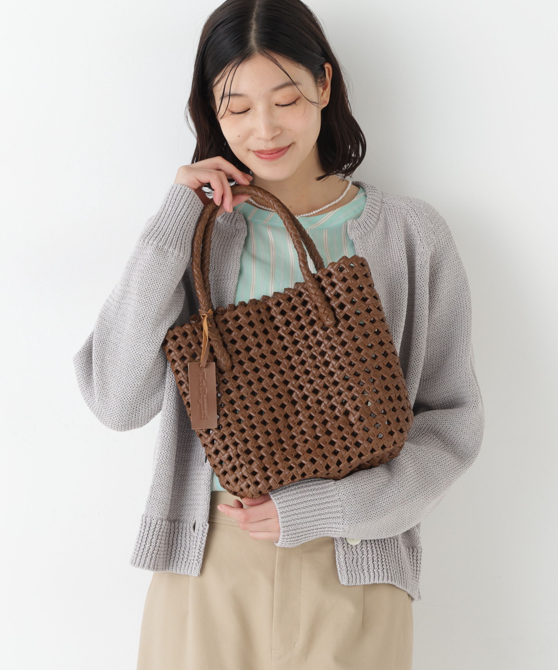  「◆ＢＡＧＭＡＴＩ　レザーメッシュバッグ」|その他|キャメル1