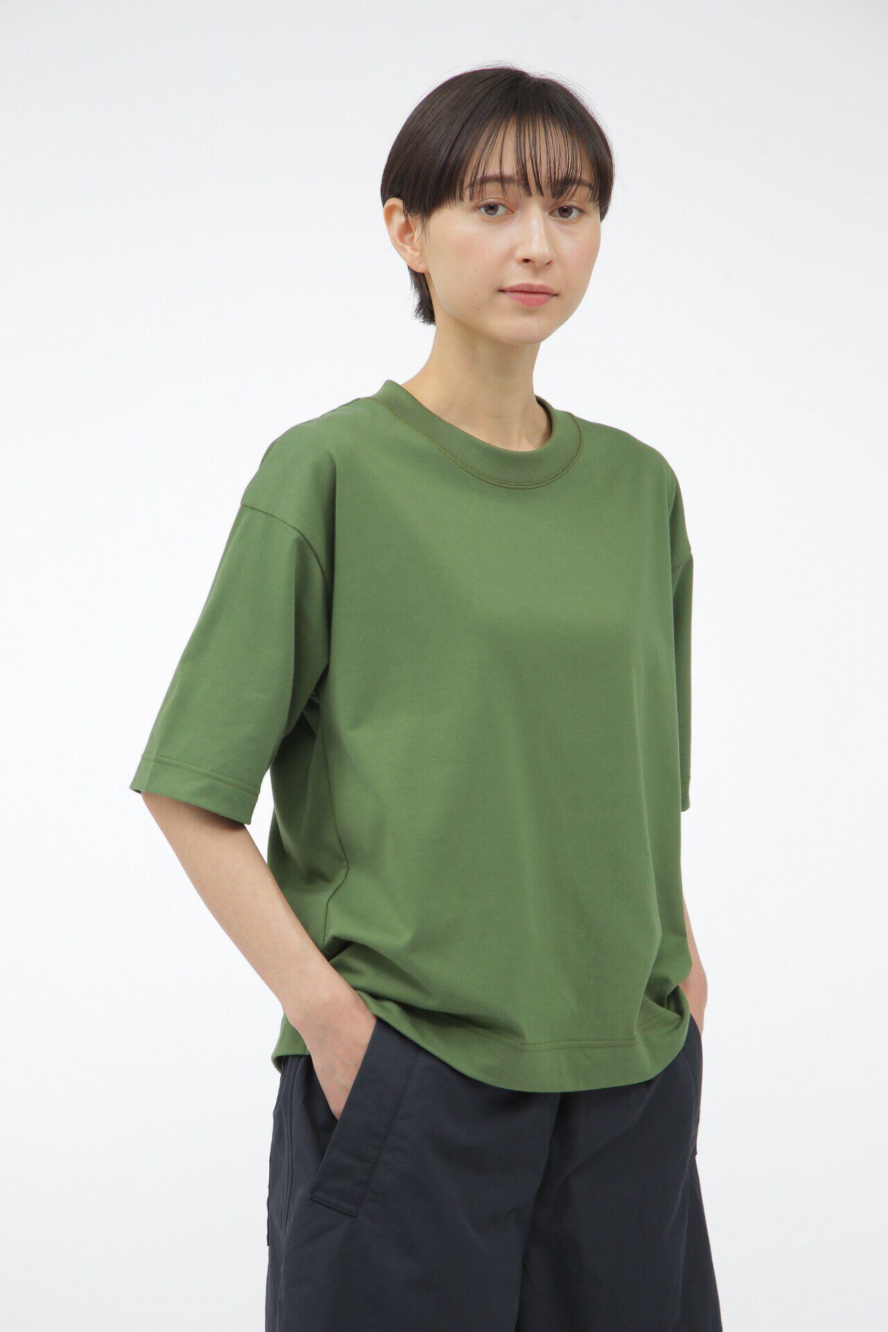  「COTTON POLYESTER JERSEY TOP」|Tシャツ・カットソー|GREEN