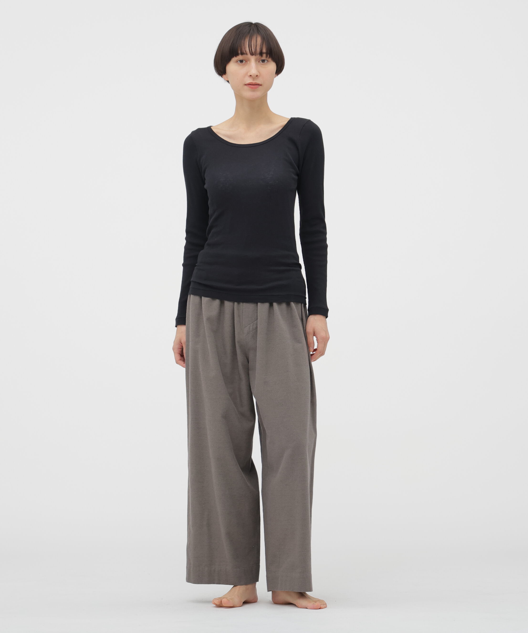 MARGARET HOWELL HOUSEHOLDGOODS「COTTON SILK RIB TOP」|Tシャツ・カットソー|