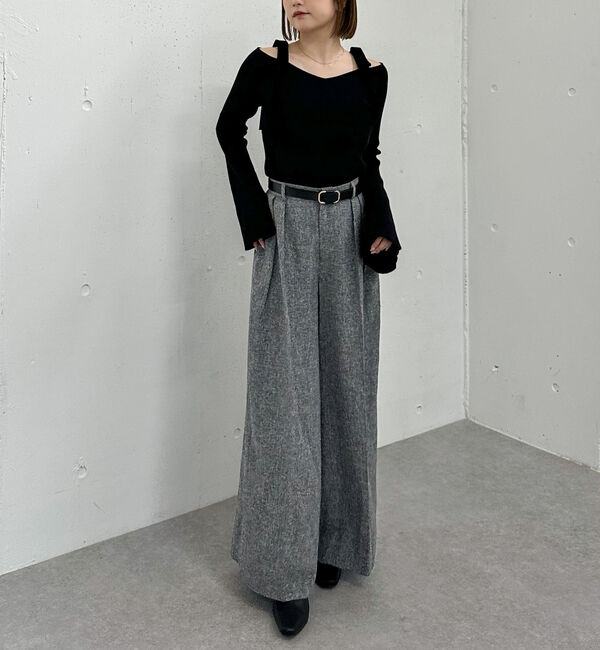 archives「ベロア肩リボンオフショルニットプルオーバー」|ニット・セーター|