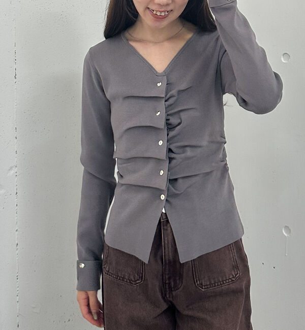 archives「タックボタンニットプルオーバー」|ニット・セーター|