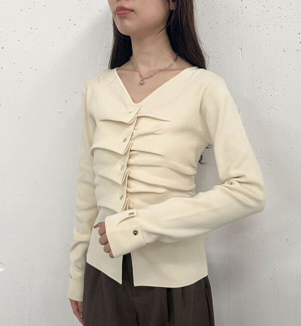 archives「タックボタンニットプルオーバー」|ニット・セーター|