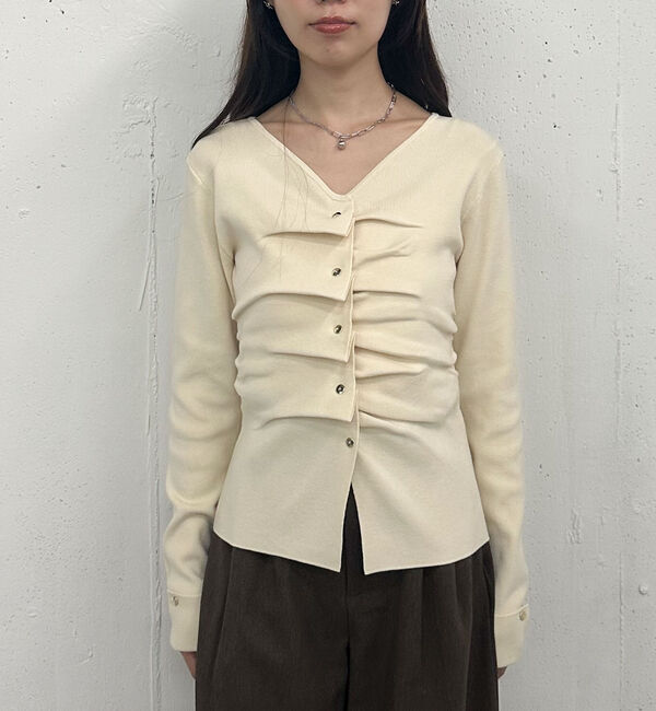 archives「タックボタンニットプルオーバー」|ニット・セーター|