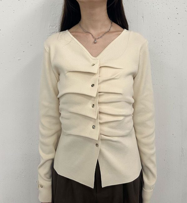 archives「タックボタンニットプルオーバー」|ニット・セーター|