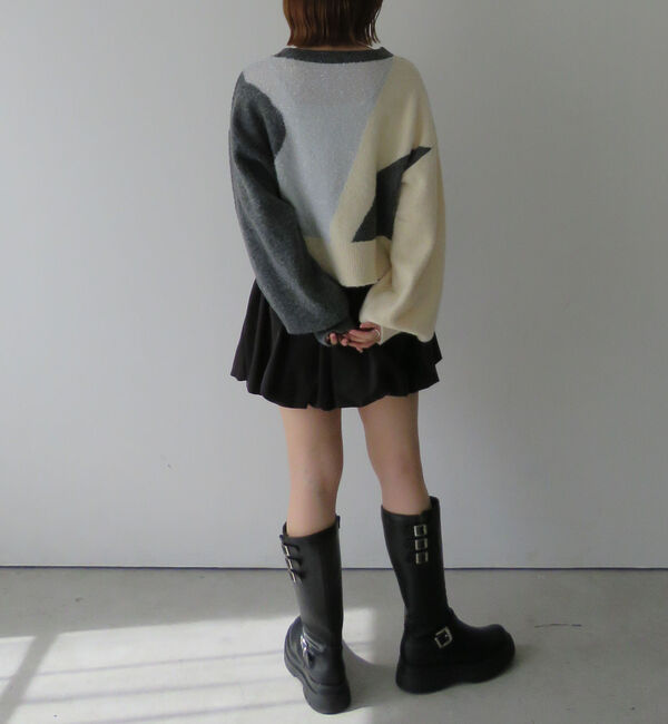 archives「インターシャカラーブロックニットプルオーバー」|ニット・セーター|