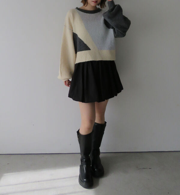 archives「インターシャカラーブロックニットプルオーバー」|ニット・セーター|