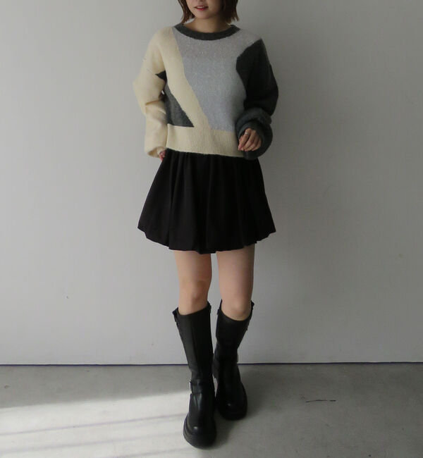 archives「インターシャカラーブロックニットプルオーバー」|ニット・セーター|