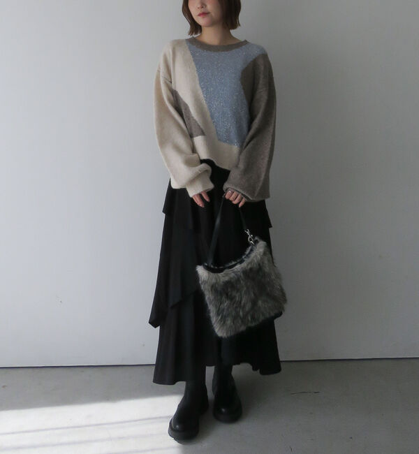 archives「インターシャカラーブロックニットプルオーバー」|ニット・セーター|